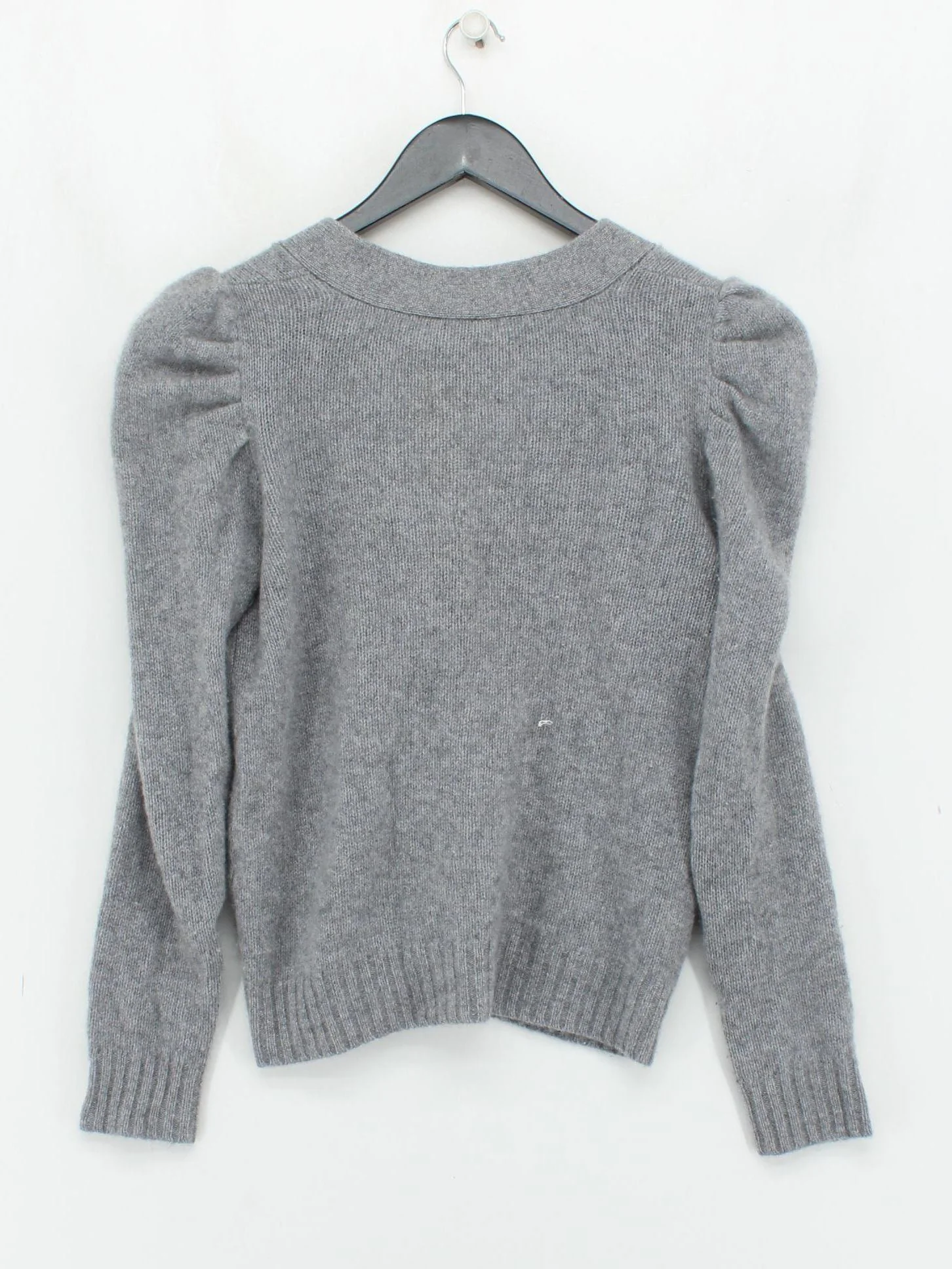 C By Bloomingdale's Women's Cardigan M Grey 100% Cashmere V-Neck Cardigan - Image 2