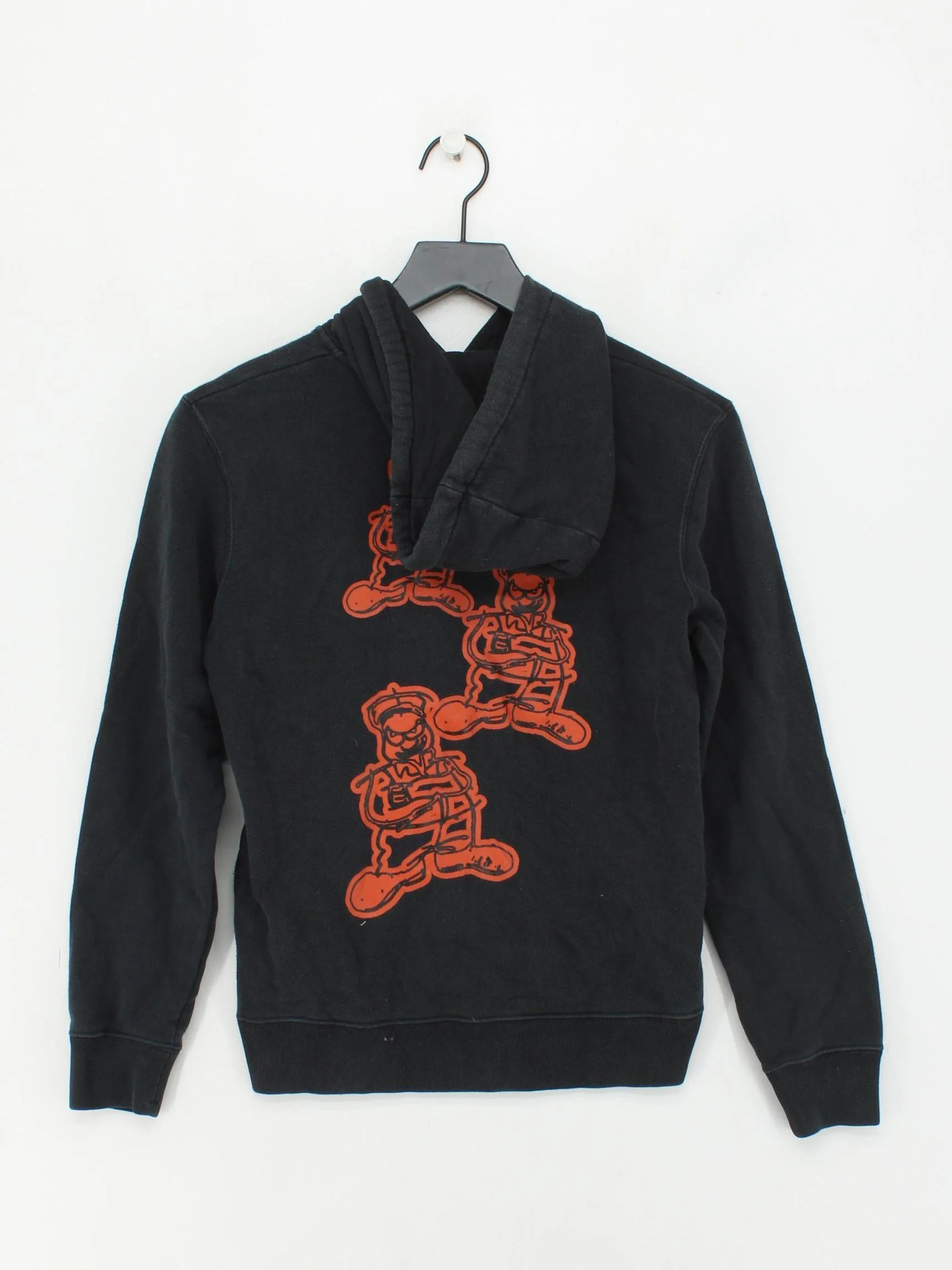 C.P. Company Women's Hoodie UK 12 Black Graphic 100% Cotton Pullover - Image 2