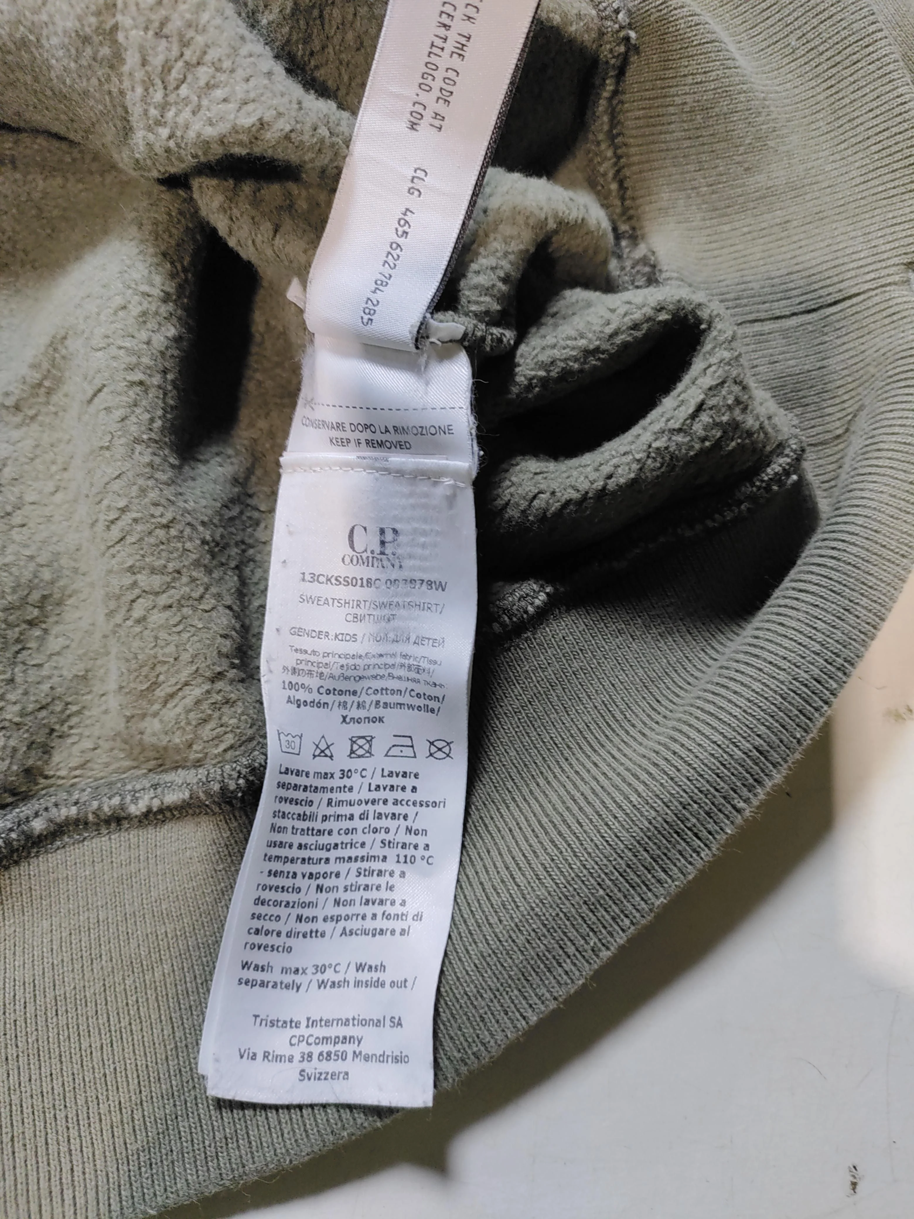 C.P. Company Women's Hoodie UK 14 Green 100% Cotton Pullover - Image 7