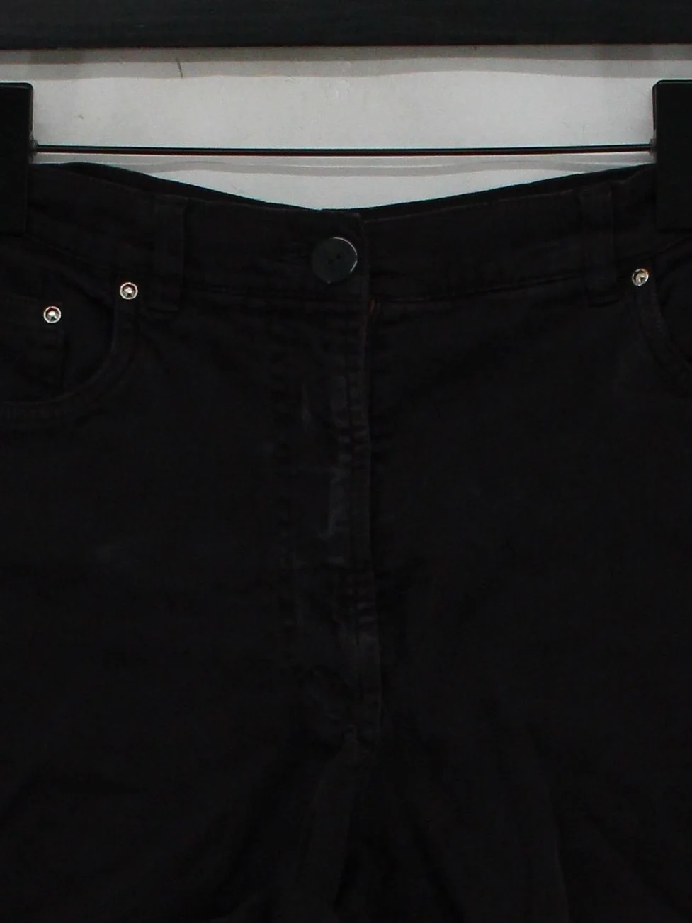C.P. Company Women's Shorts UK 16 Black Cotton with Elastane Cut-Off - Image 3