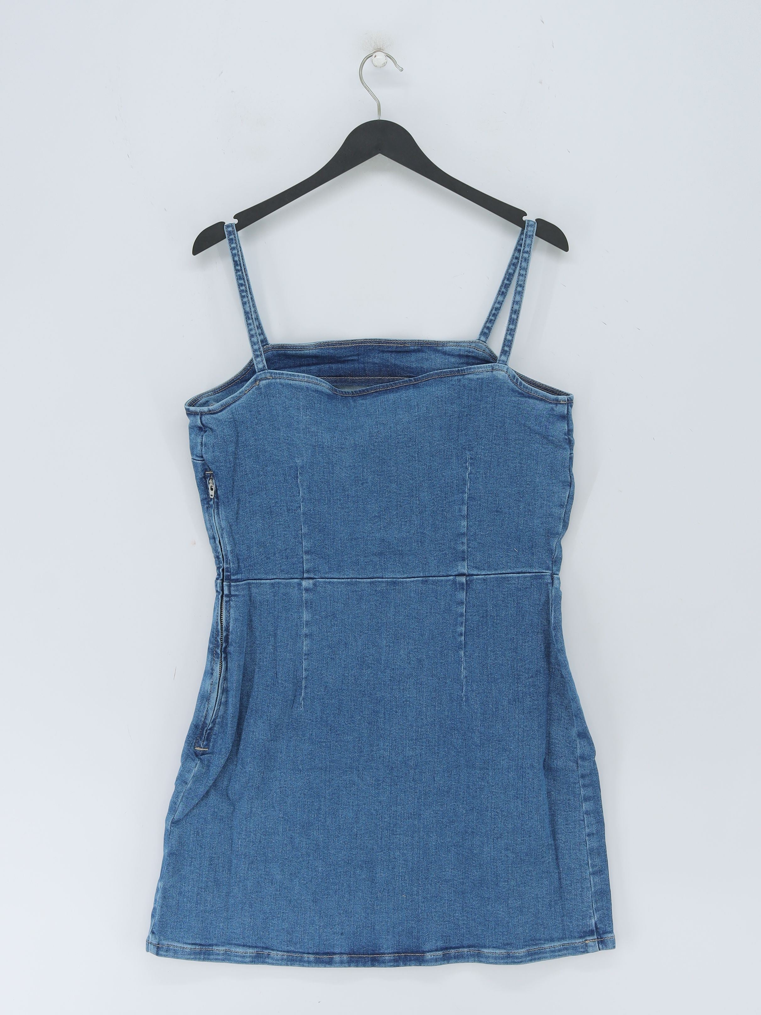 Calvin Klein A-Line Midi Dress L in Blue RRP £110 - Image 2