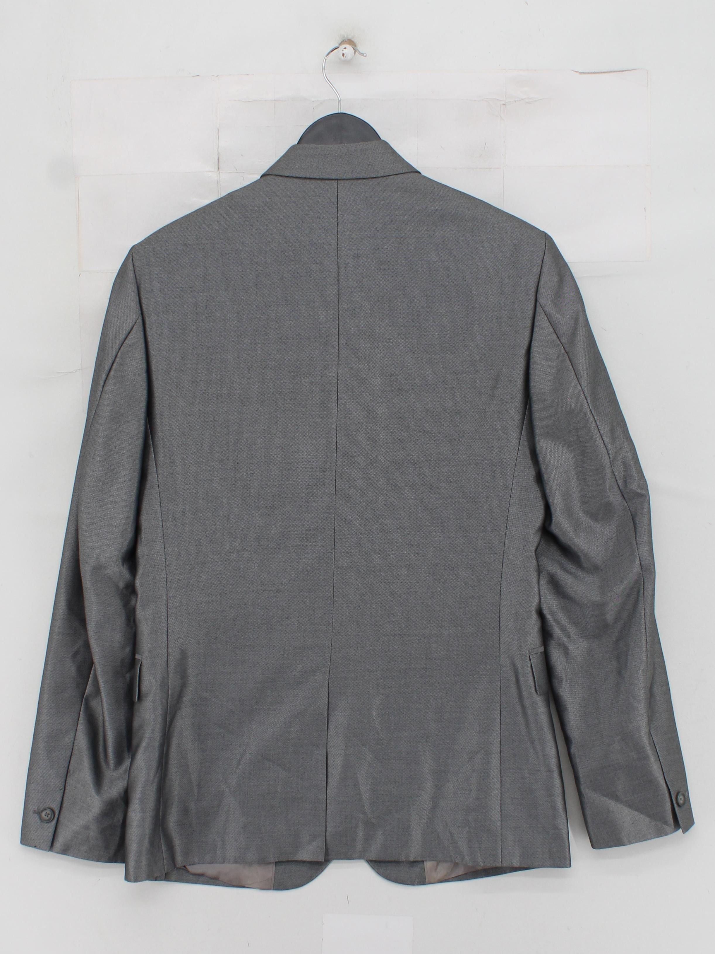 Calvin Klein Men's Blazer L Grey Polyester with Viscose, Acetate Overcoat - Image 2
