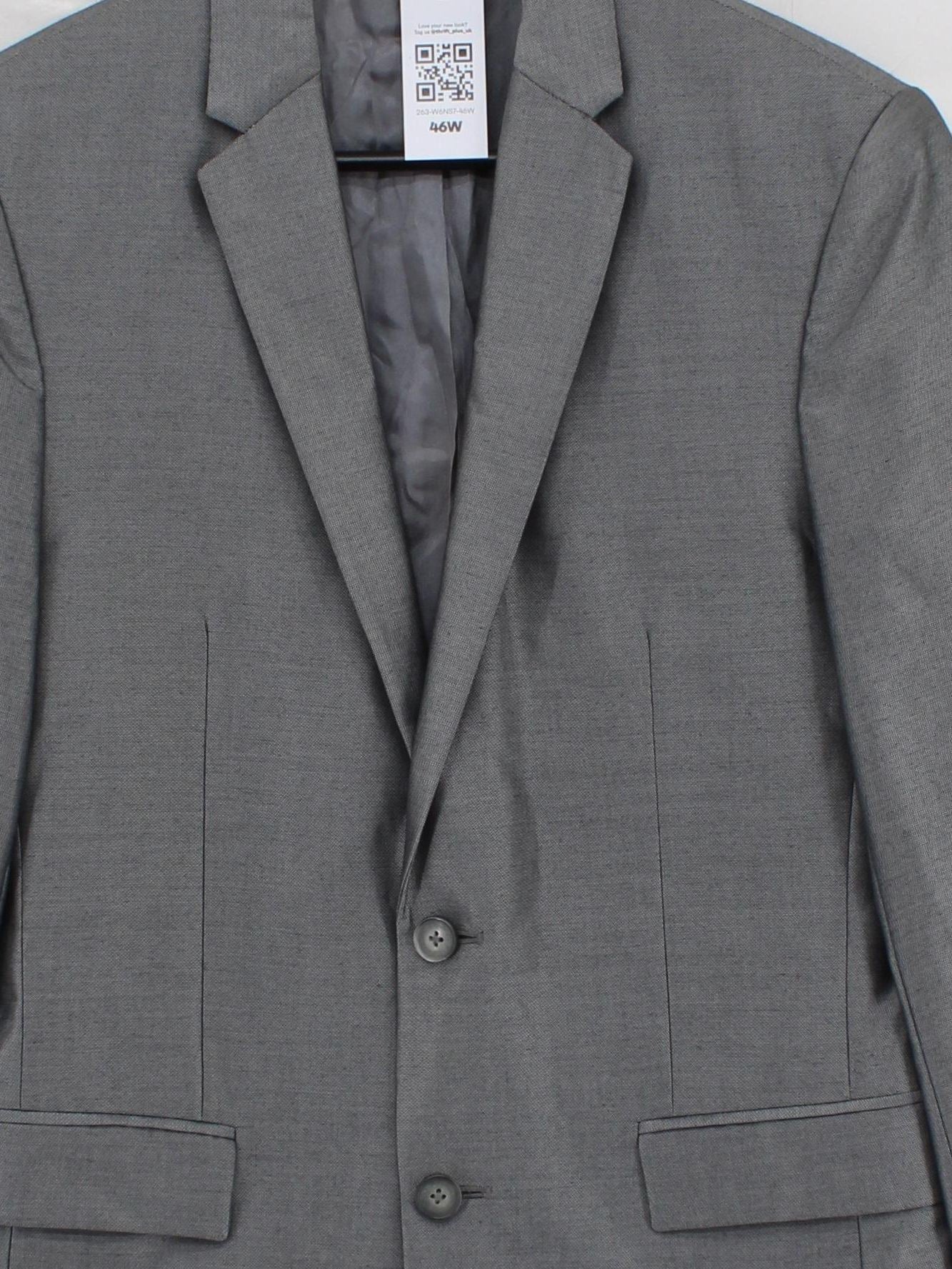 Calvin Klein Men's Blazer L Grey Polyester with Viscose, Acetate Overcoat - Image 3