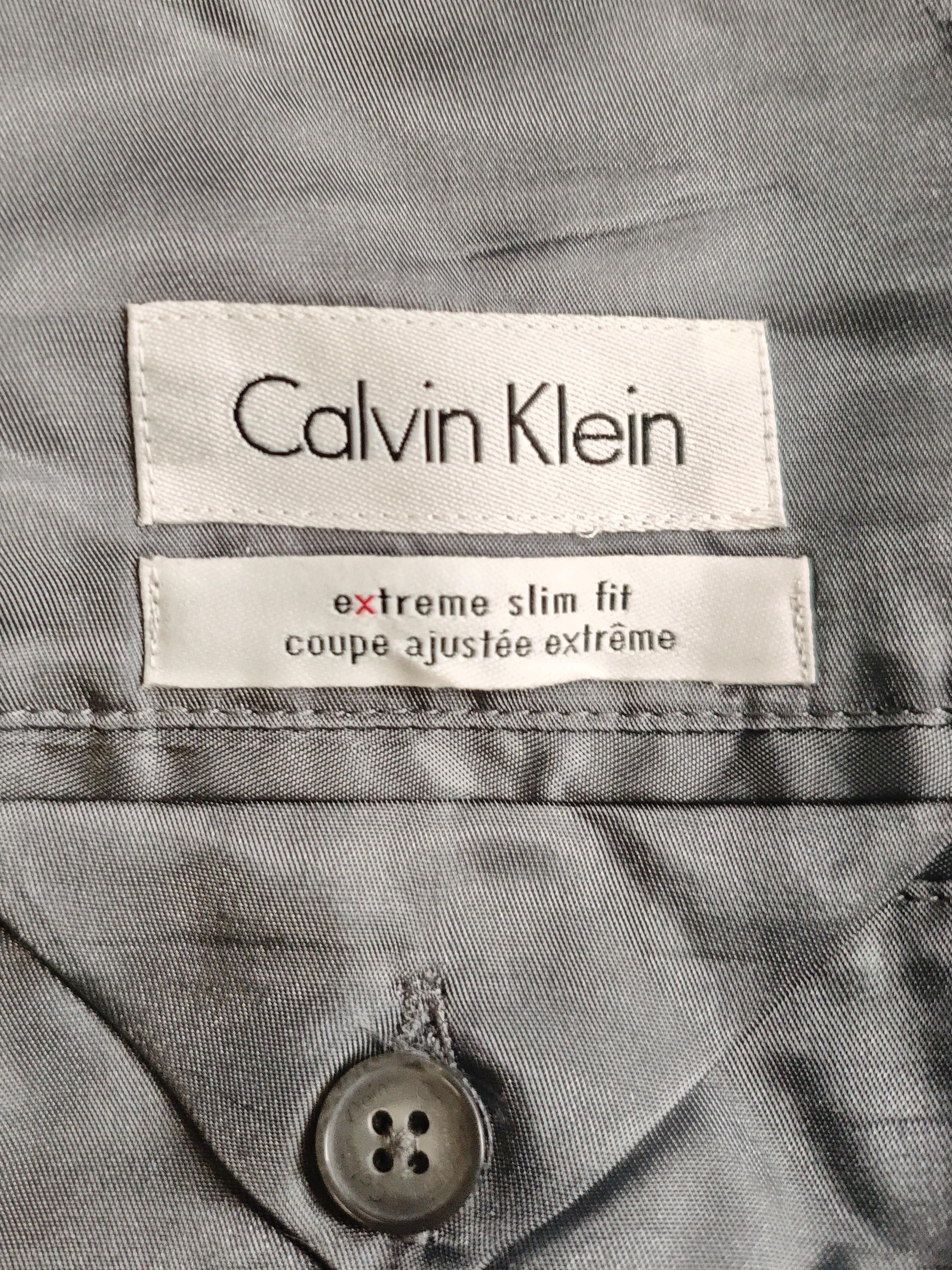Calvin Klein Men's Blazer L Grey Polyester with Viscose, Acetate Overcoat - Image 5