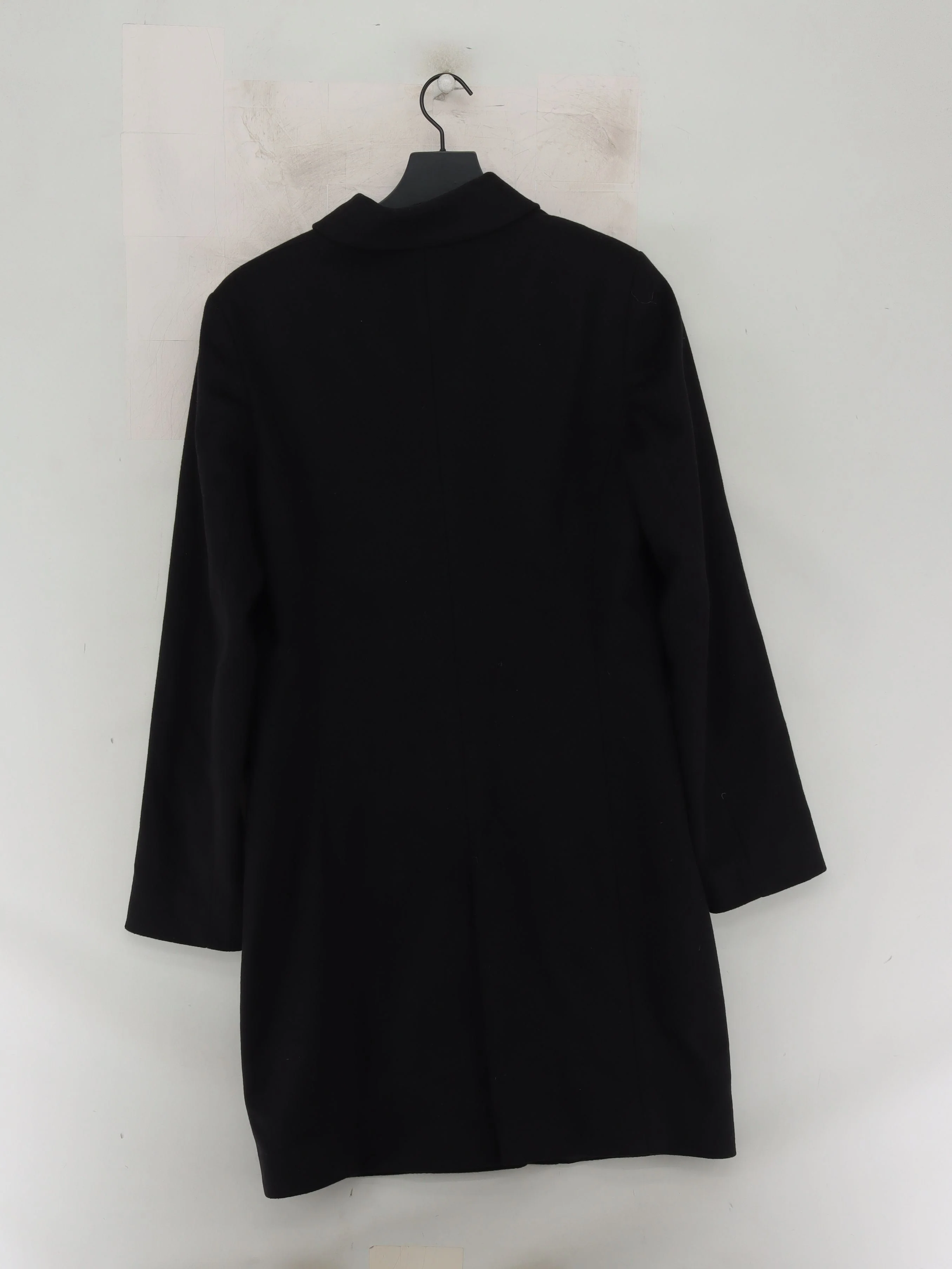 Calvin Klein Men's Coat Chest: 40 in Black Wool with Cashmere Overcoat - Image 2