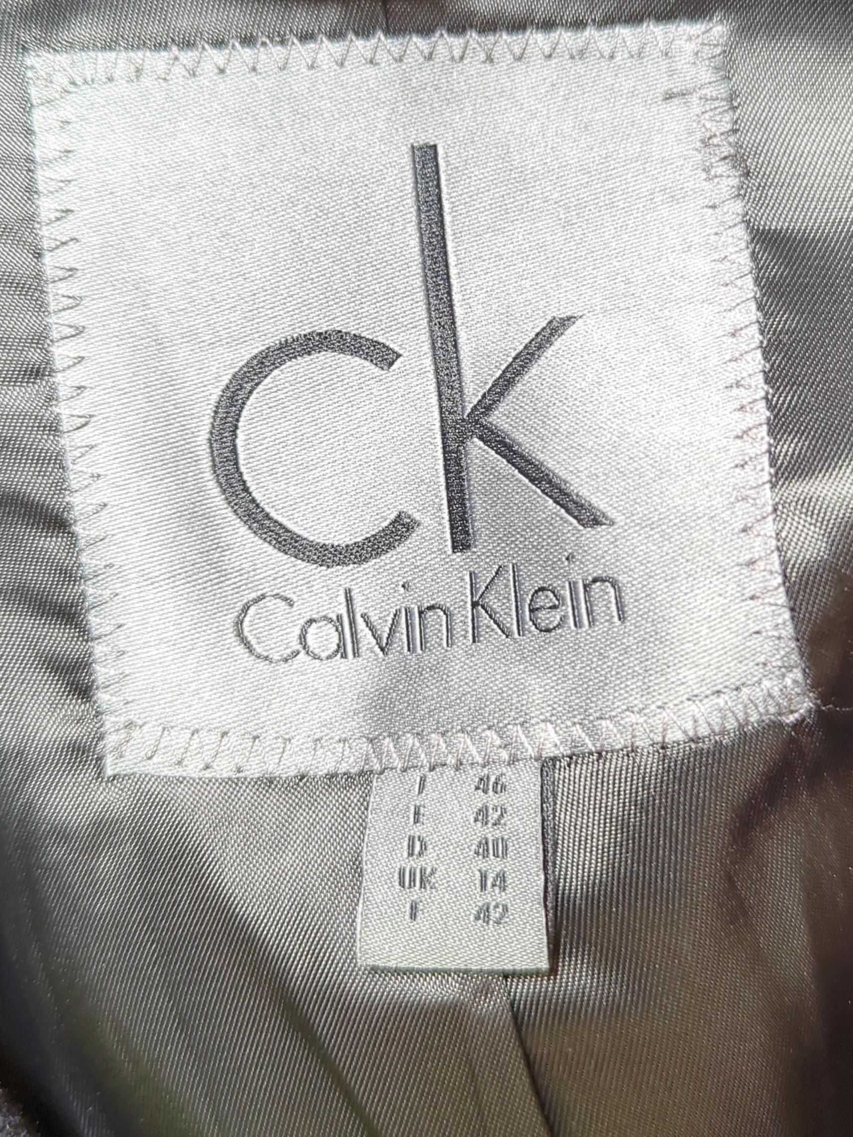 Calvin Klein Men's Coat Chest: 40 in Black Wool with Cashmere Overcoat - Image 5