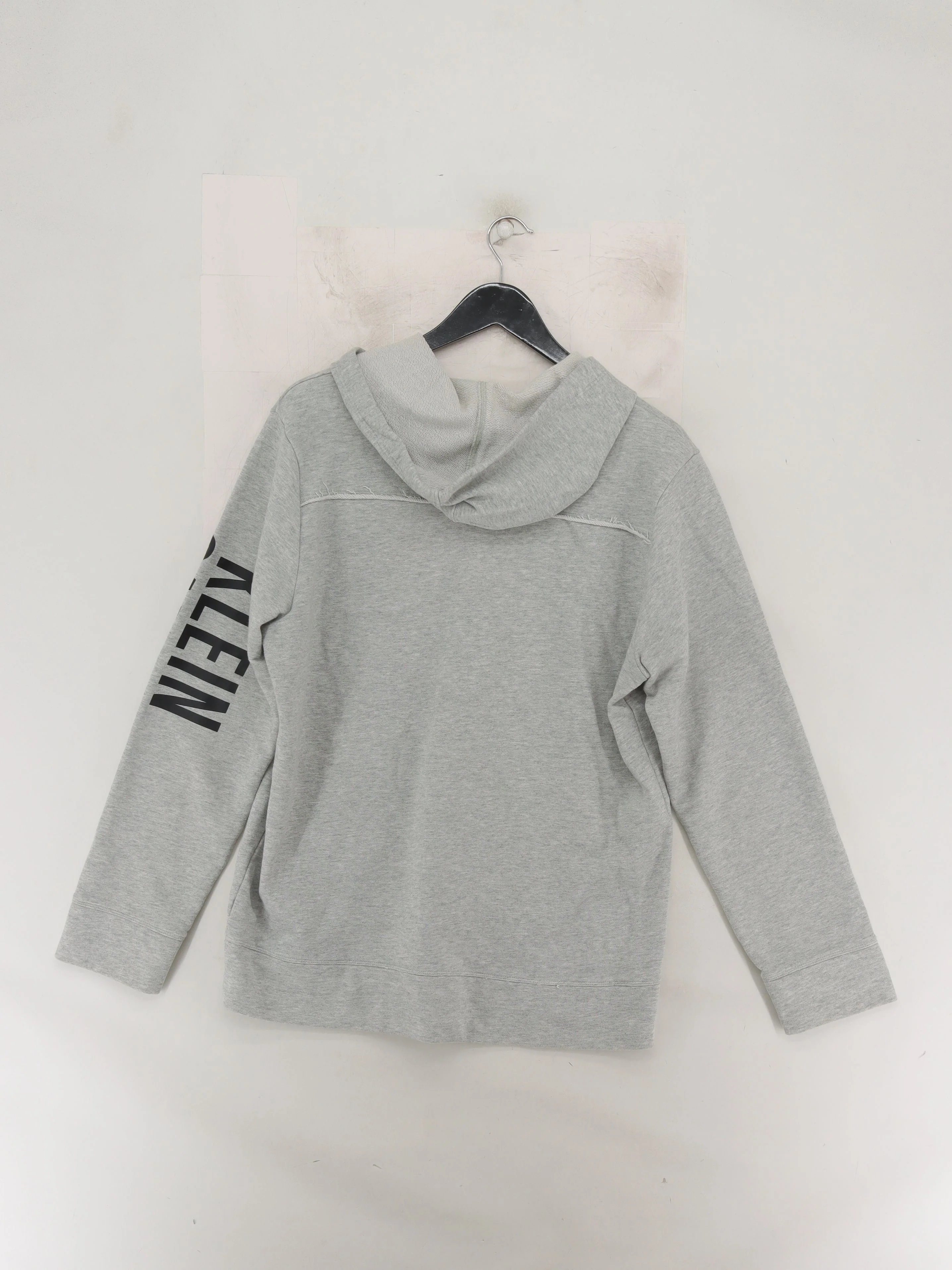 Calvin Klein Men's Hoodie L Grey Graphic 100% Cotton Pullover - Image 2