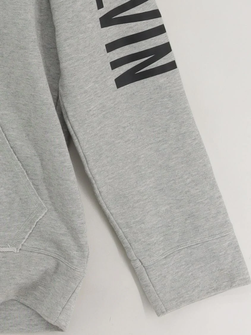 Calvin Klein Men's Hoodie L Grey Graphic 100% Cotton Pullover - Image 4