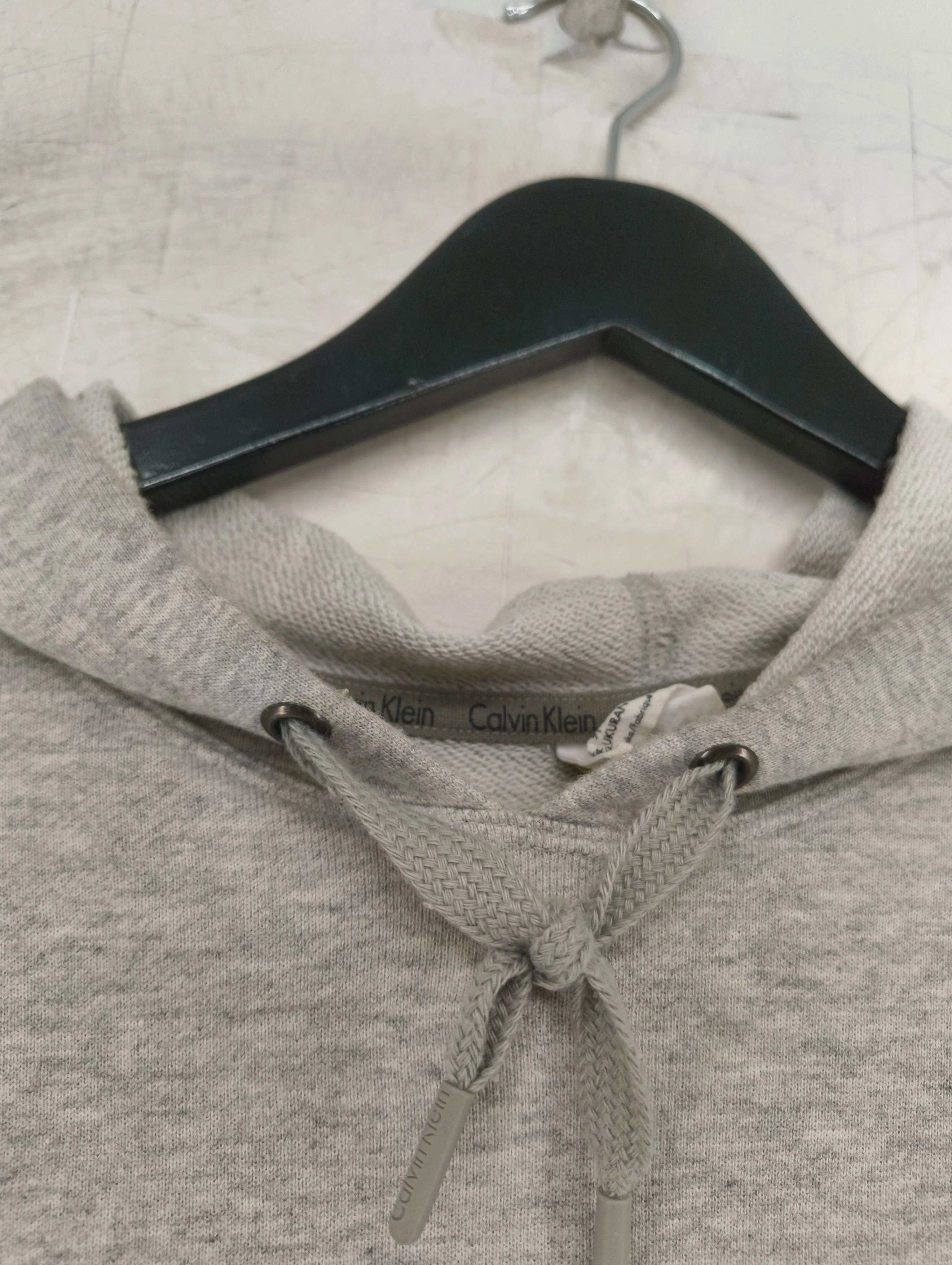 Calvin Klein Men's Hoodie L Grey Graphic 100% Cotton Pullover - Image 5