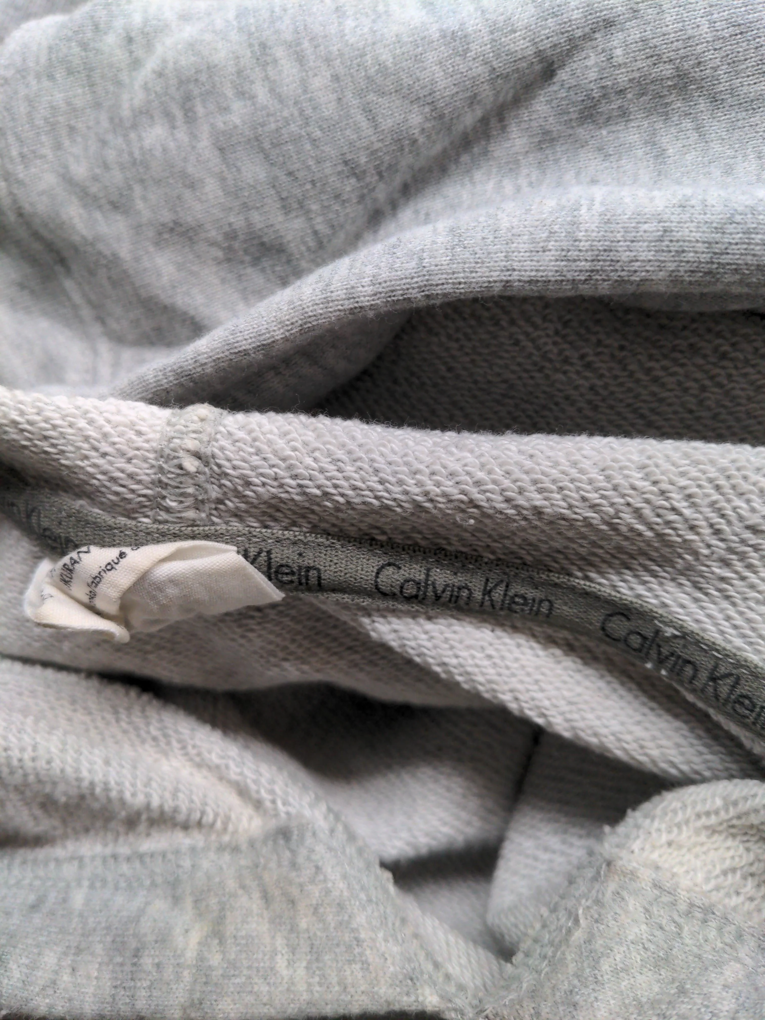 Calvin Klein Men's Hoodie L Grey Graphic 100% Cotton Pullover - Image 7