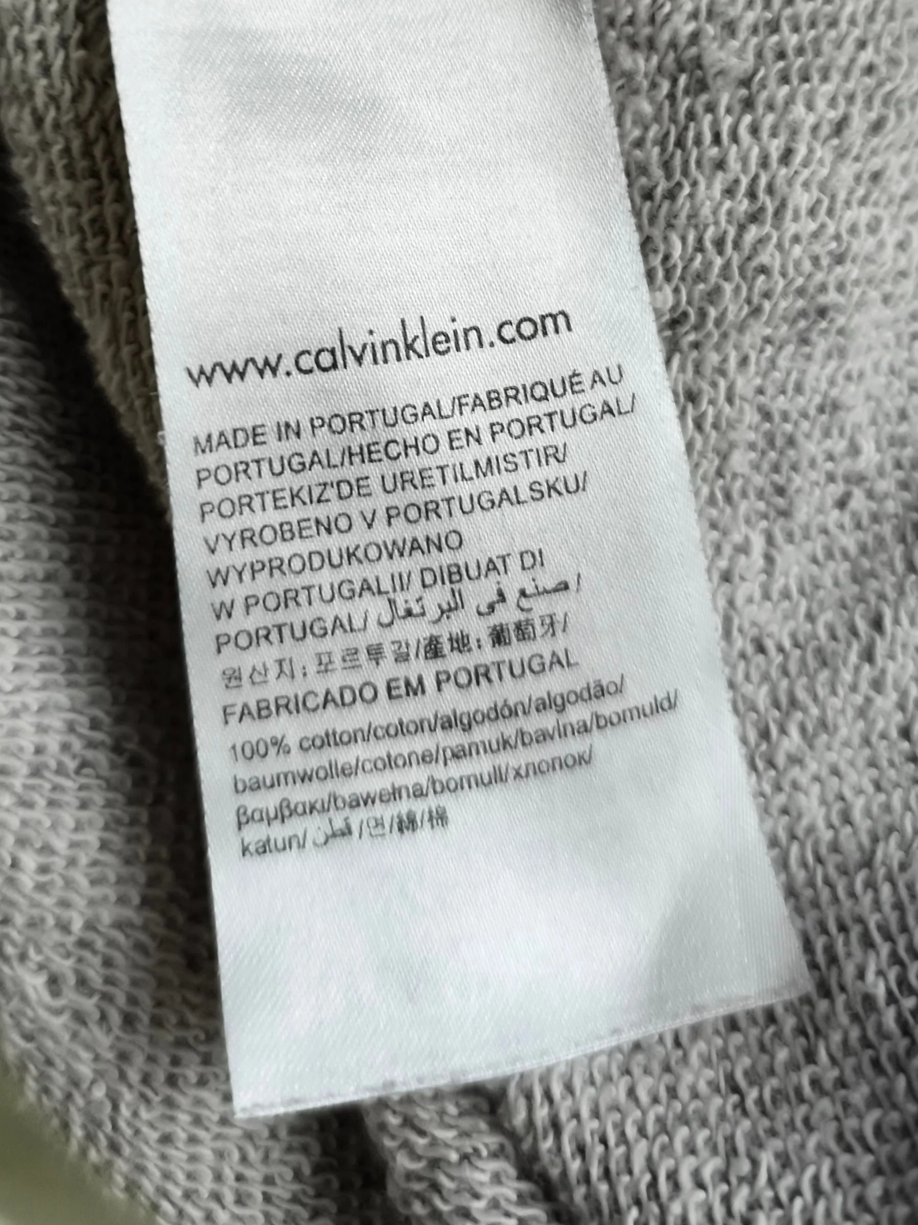 Calvin Klein Men's Hoodie L Grey Graphic 100% Cotton Pullover - Image 7