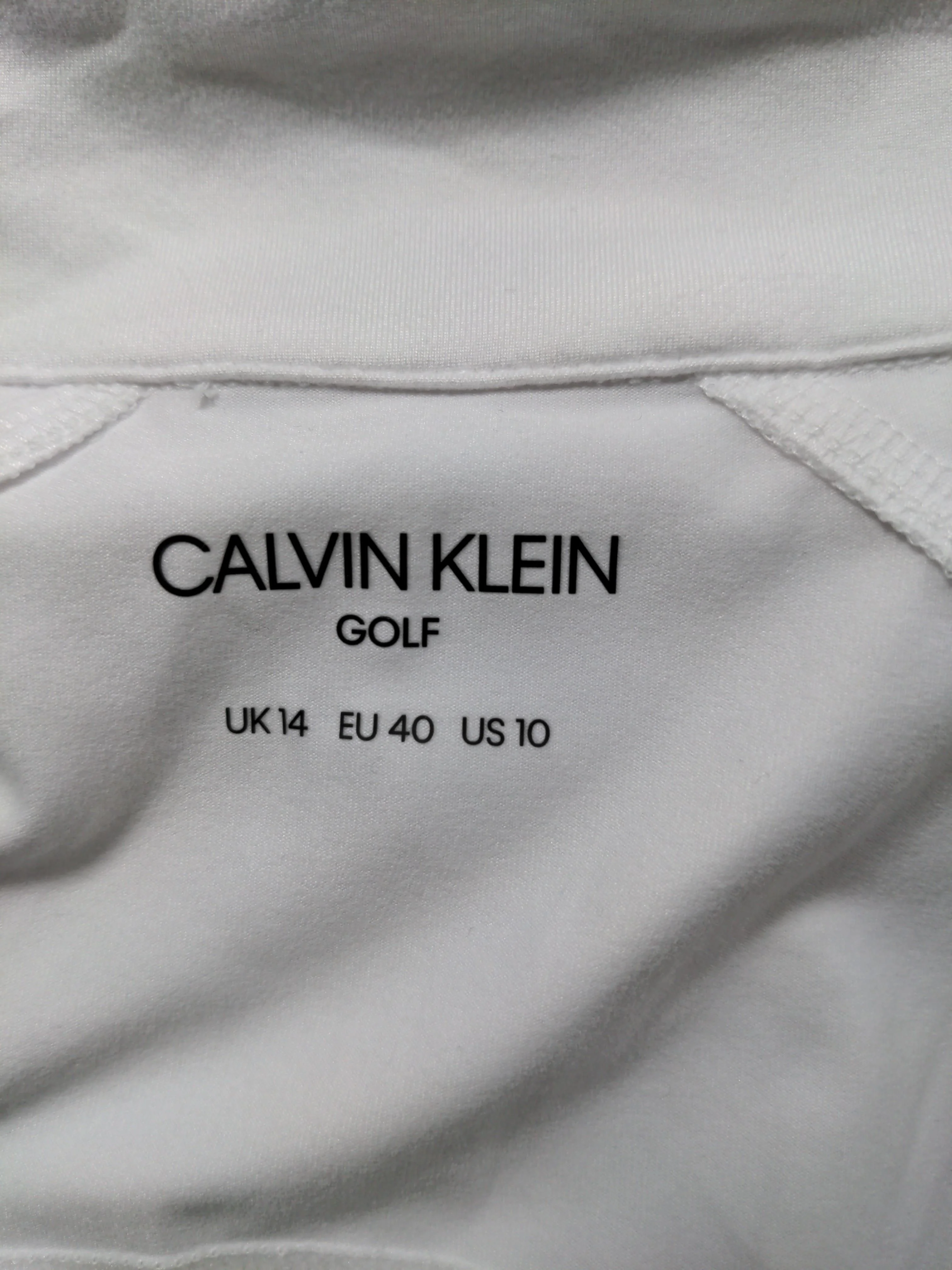 Calvin Klein Men's Hoodie L White Polyester with Elastane Full Zip - Image 6
