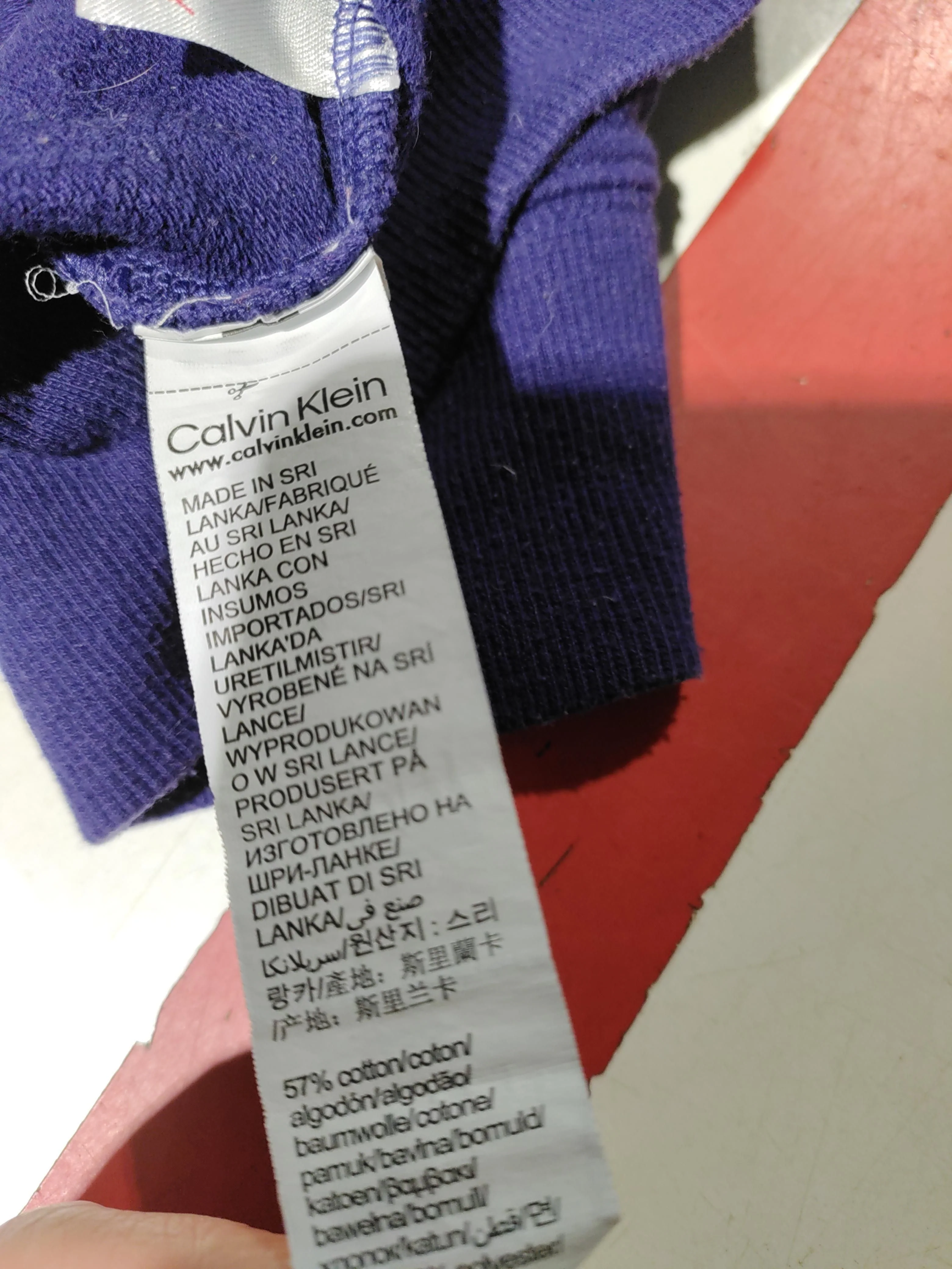 Calvin Klein Men's Hoodie M Blue Cotton with Polyester Pullover - Image 7