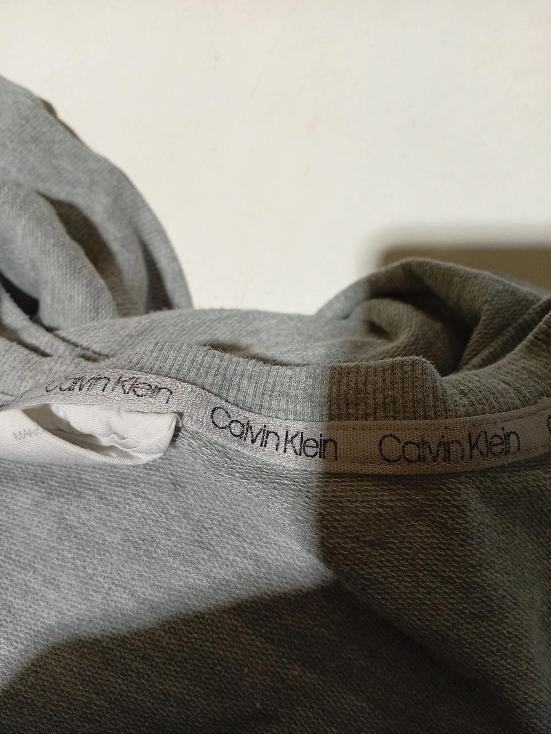 Calvin Klein Men's Hoodie M Grey Cotton with Polyester, Elastane Pullover - Image 6