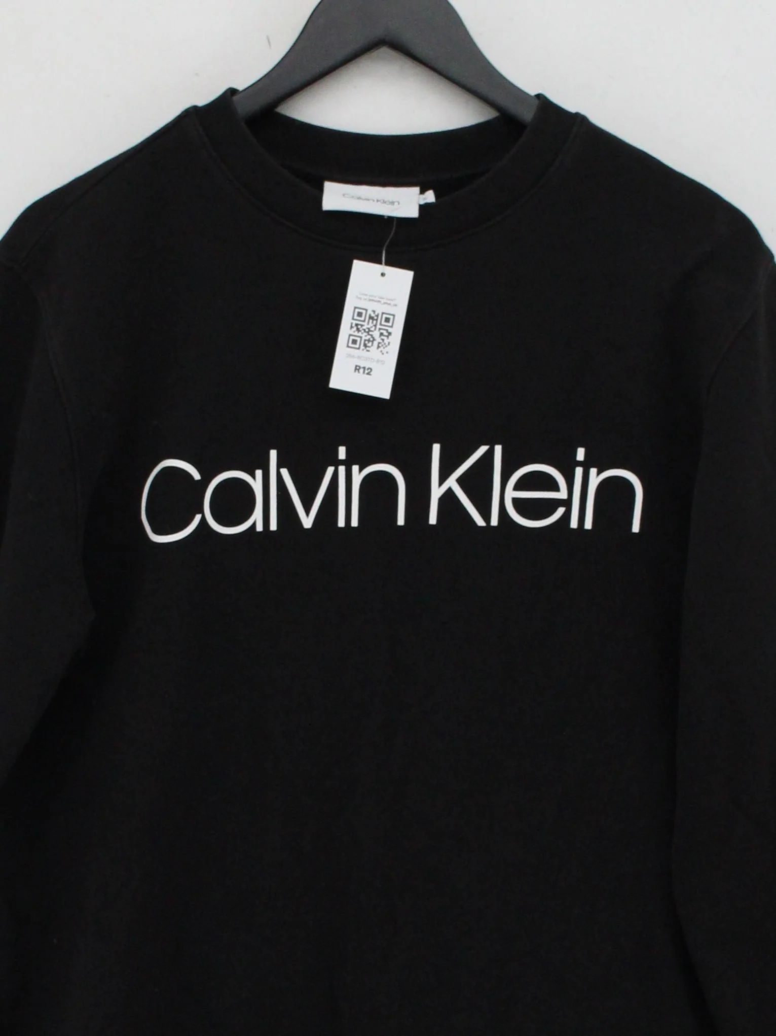 Calvin Klein Men's Hoodie S Black Graphic 100% Cotton Pullover - Image 3