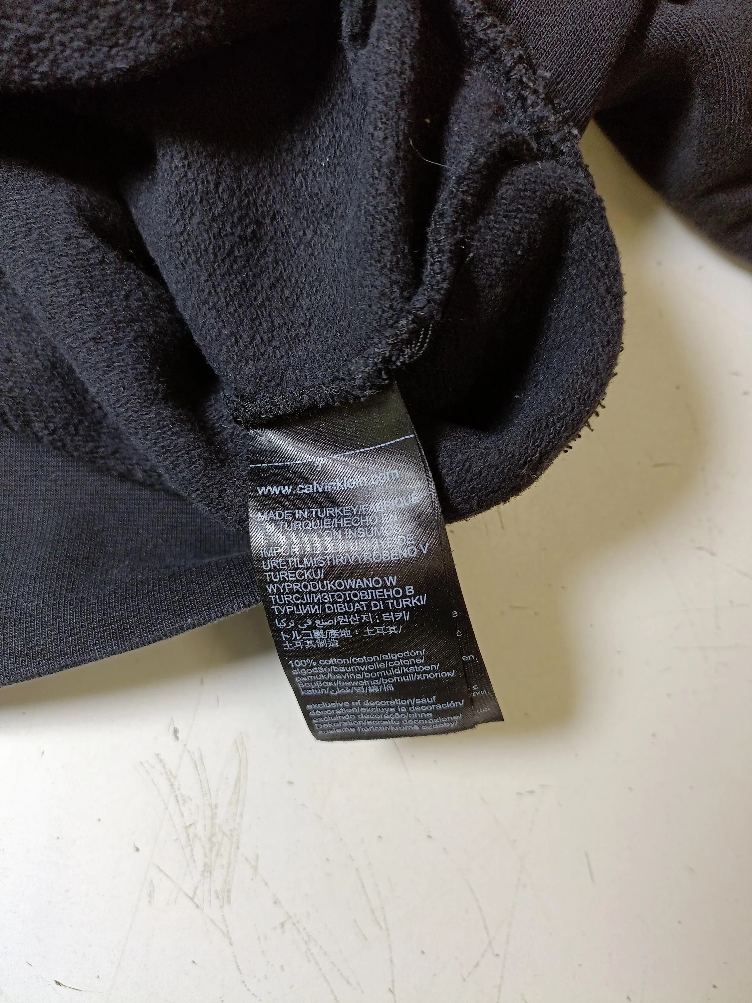 Calvin Klein Men's Hoodie S Black Graphic 100% Cotton Pullover - Image 6