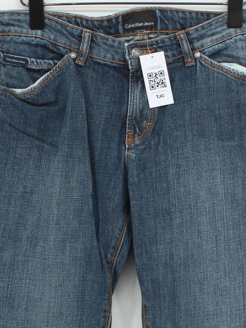 Calvin Klein Men's Jeans M Blue 100% Cotton Wide-Leg - Image 3