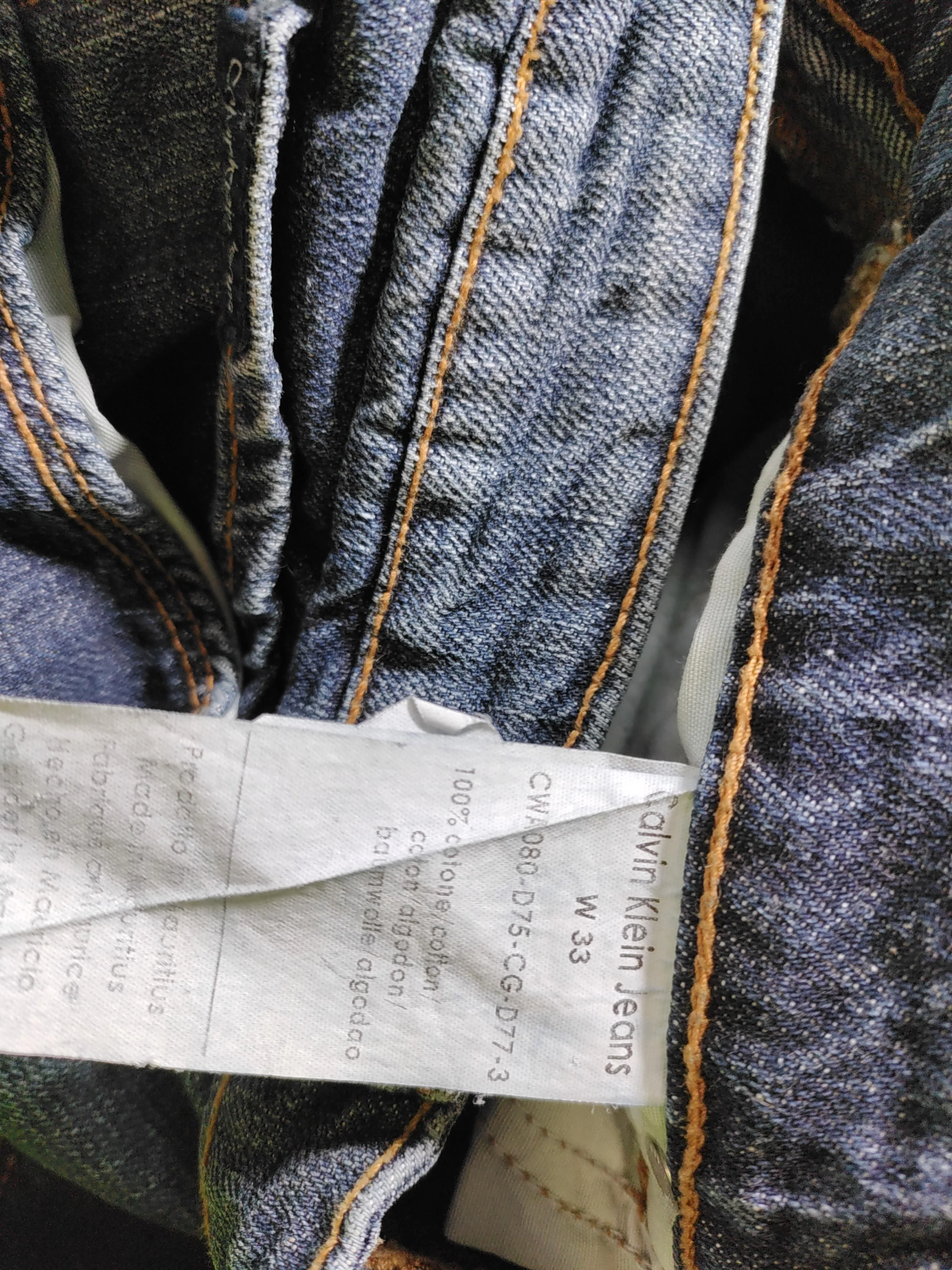 Calvin Klein Men's Jeans M Blue 100% Cotton Wide-Leg - Image 6