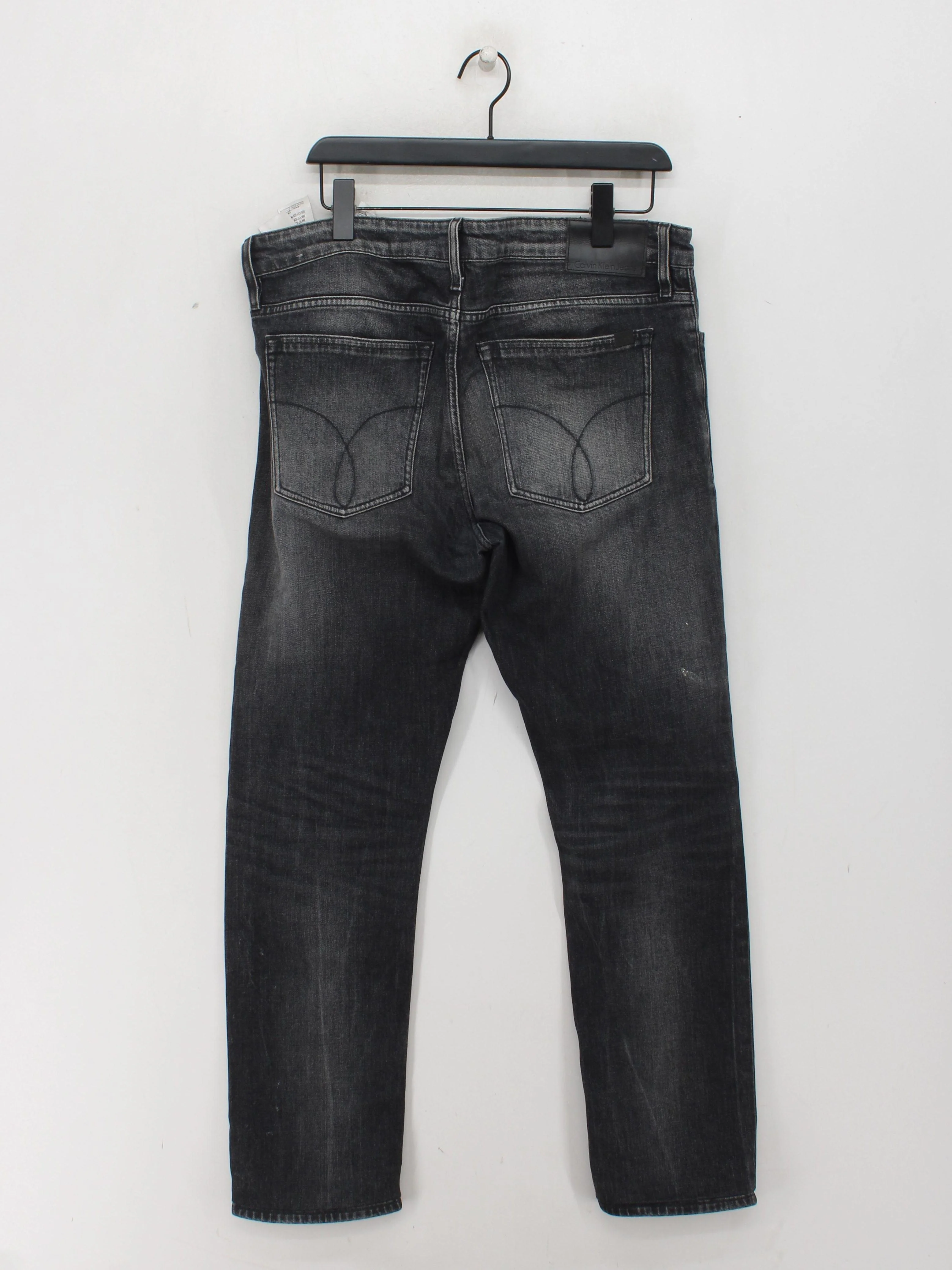 Calvin Klein Men's Jeans W 36 in; L 32 in Black Cotton with Elastane Straight - Image 2