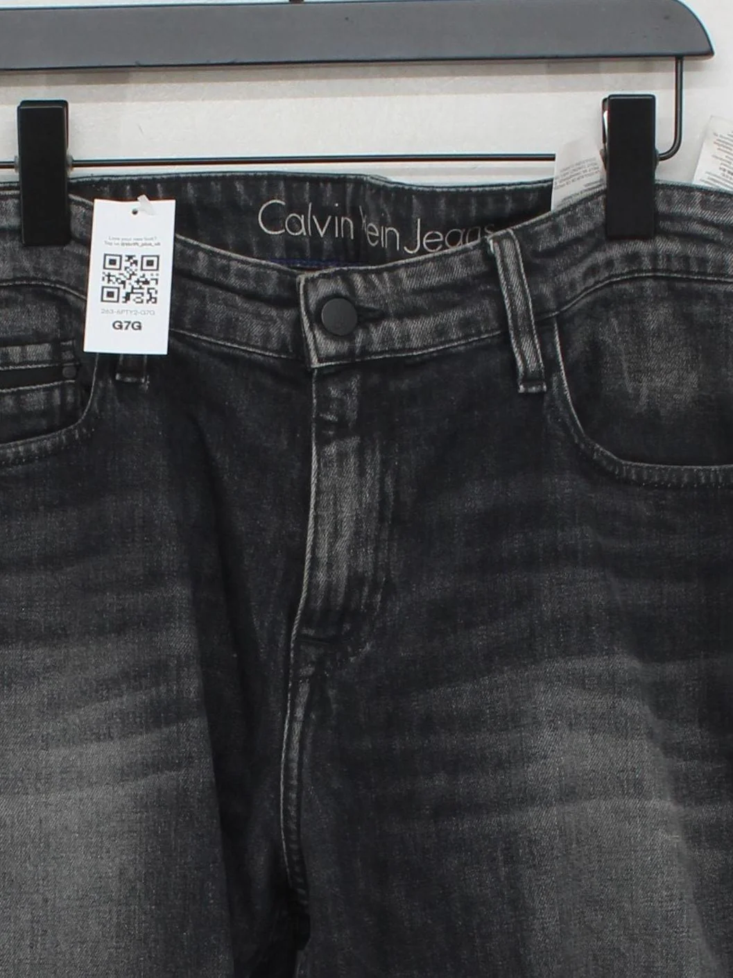 Calvin Klein Men's Jeans W 36 in; L 32 in Black Cotton with Elastane Straight - Image 3