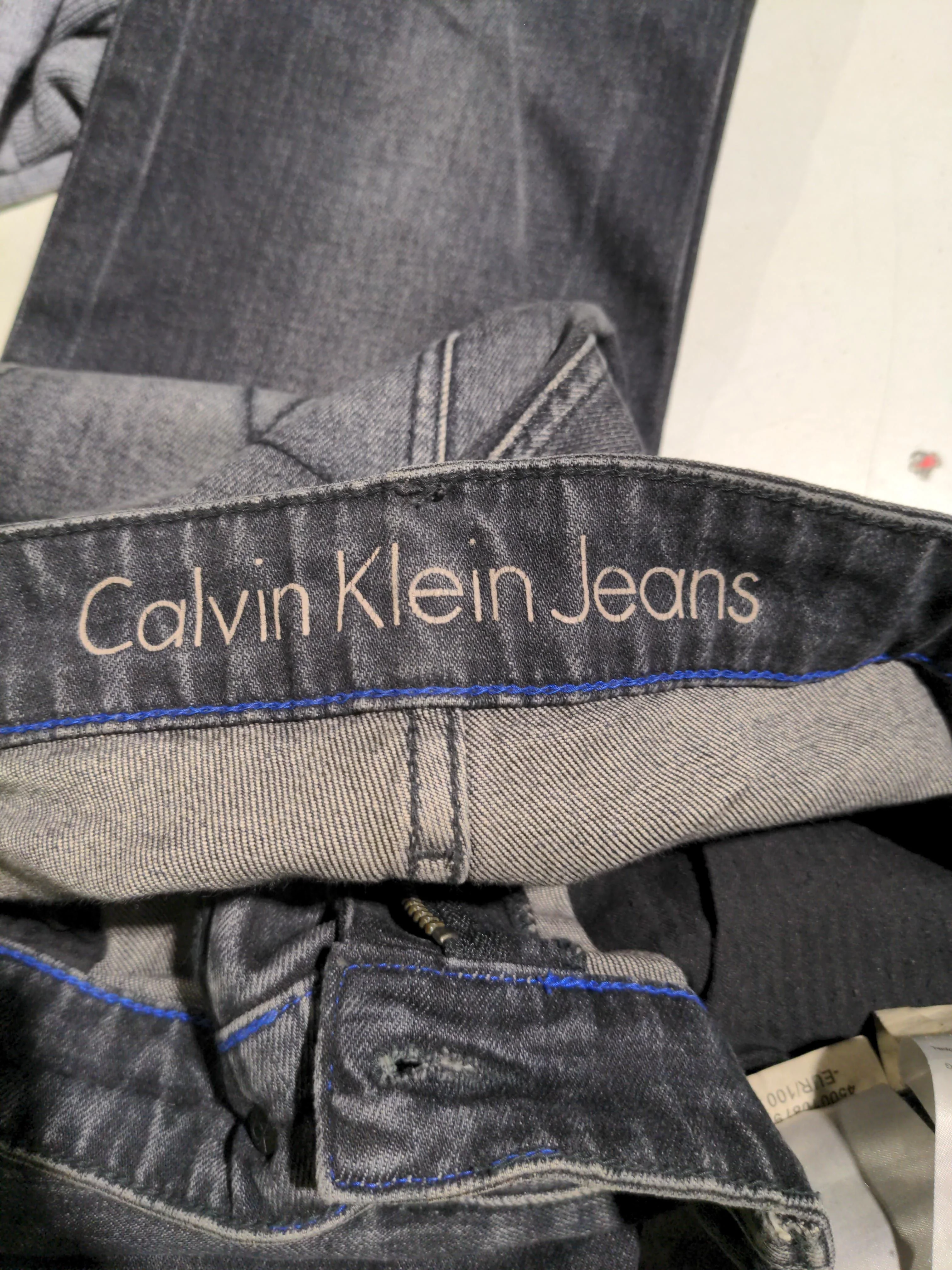 Calvin Klein Men's Jeans W 36 in; L 32 in Black Cotton with Elastane Straight - Image 7
