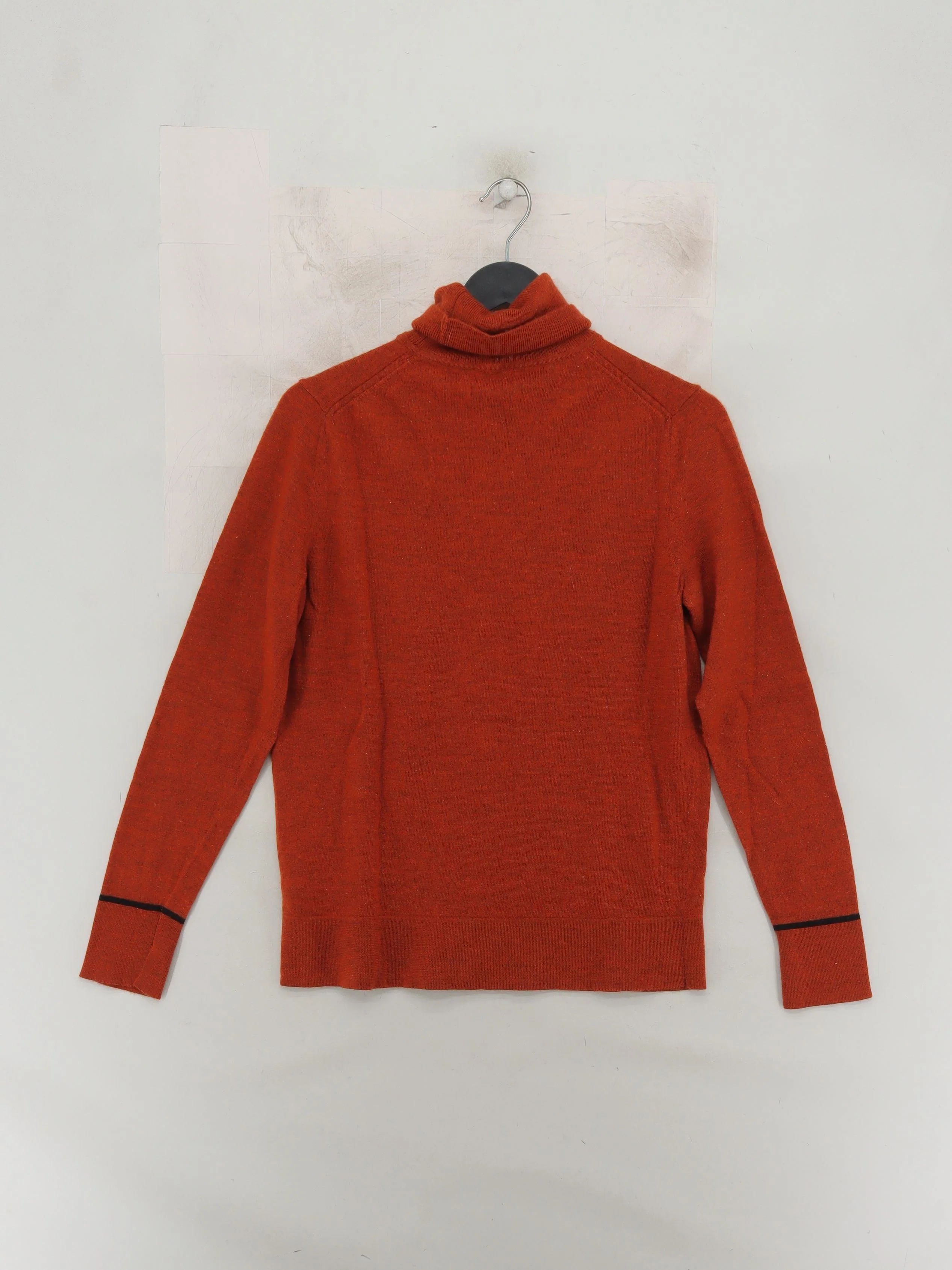 Calvin Klein Men's Jumper L Brown 100% Wool Roll Neck Pullover - Image 2