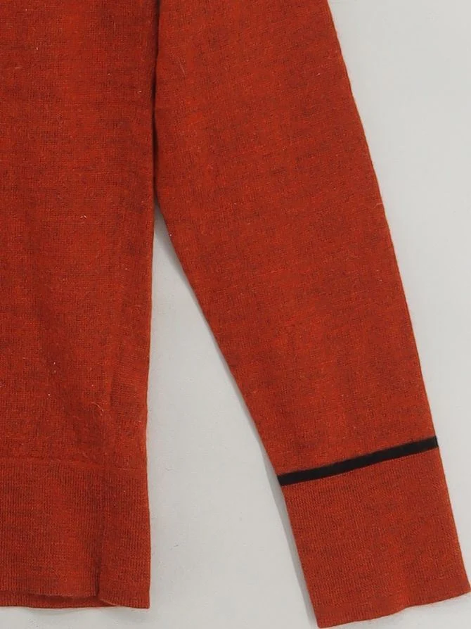 Calvin Klein Men's Jumper L Brown 100% Wool Roll Neck Pullover - Image 4