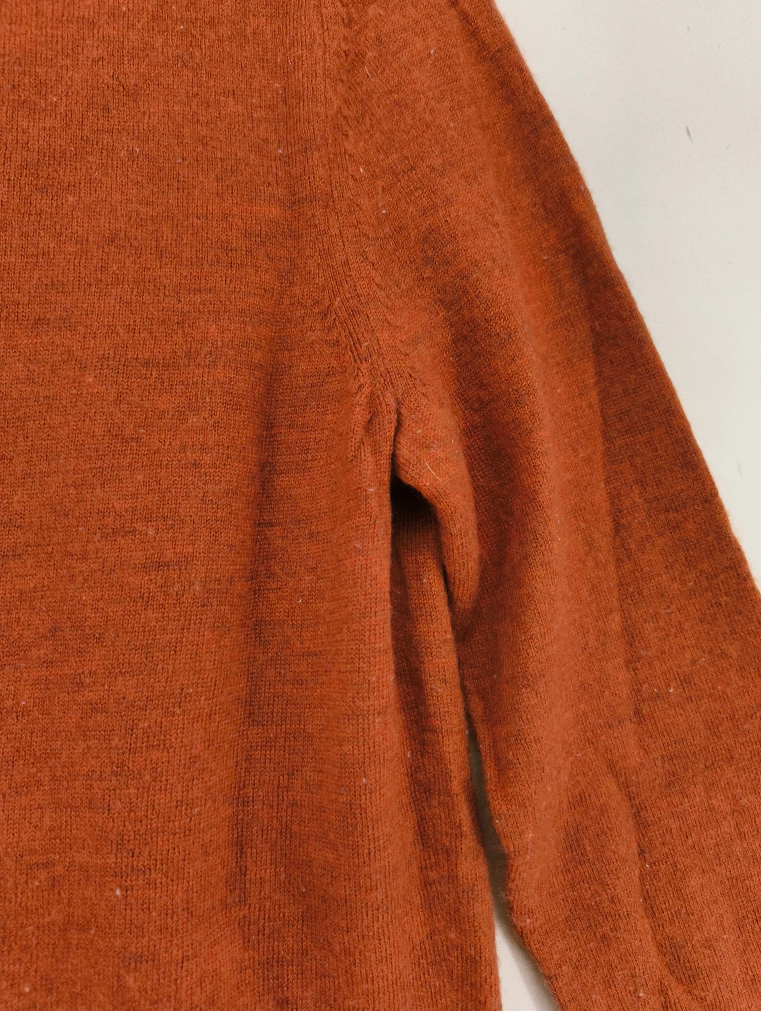 Calvin Klein Men's Jumper L Brown 100% Wool Roll Neck Pullover - Image 5