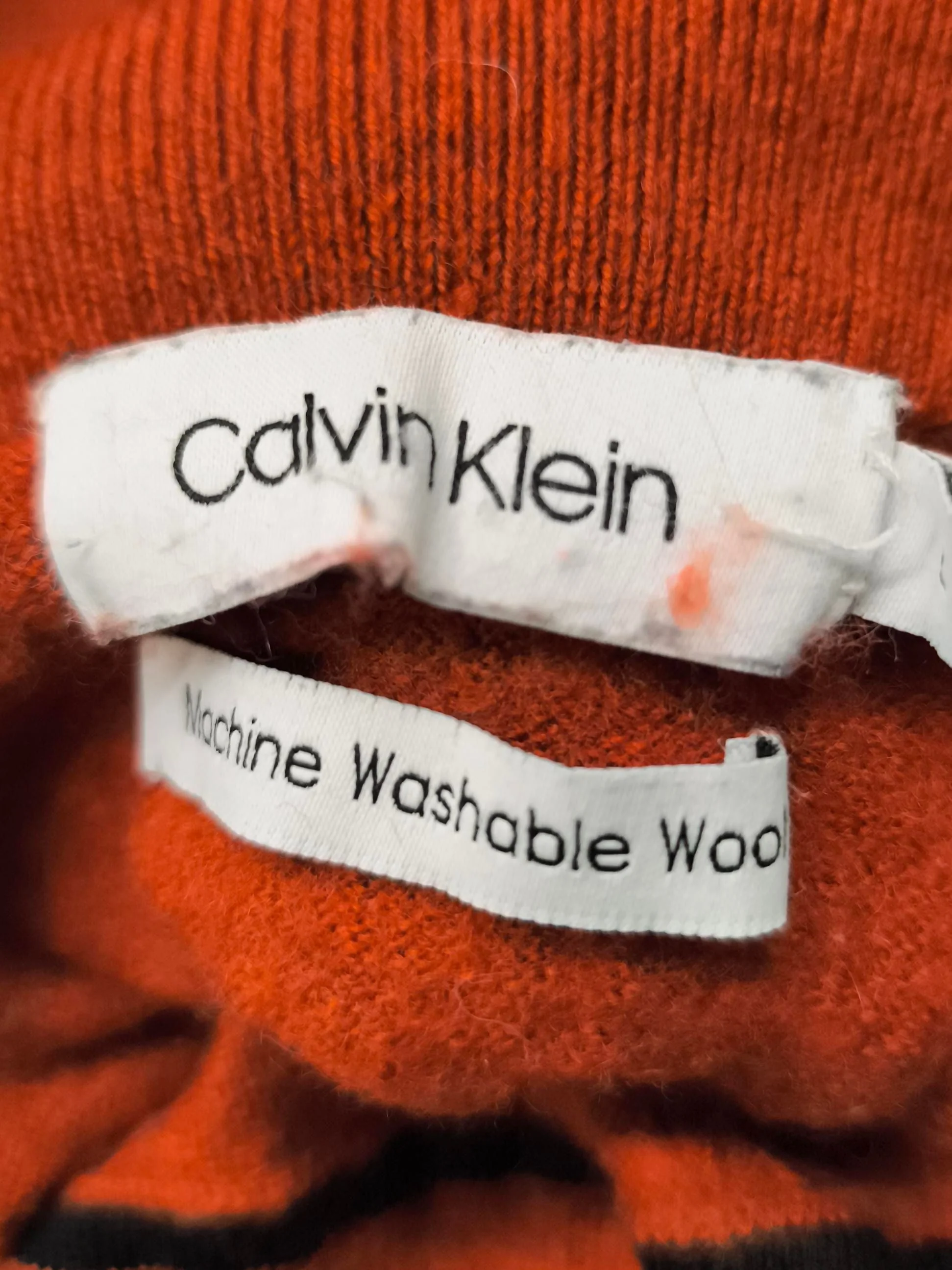Calvin Klein Men's Jumper L Brown 100% Wool Roll Neck Pullover - Image 6