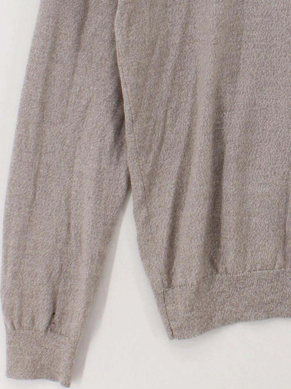 Calvin Klein Men's Jumper L Tan 100% Wool V-Neck Pullover - Image 4
