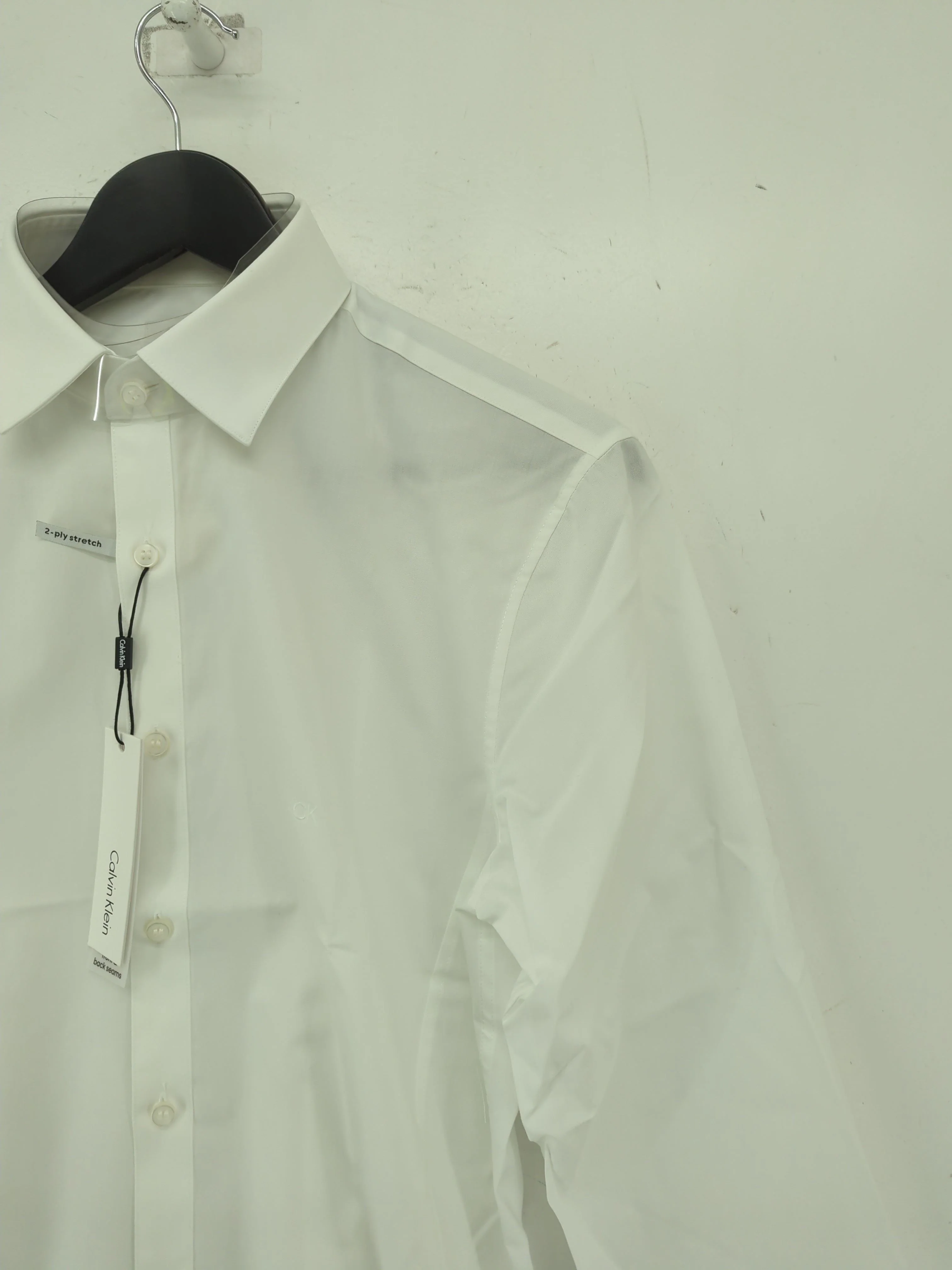 Calvin Klein Men's Shirt Collar: 15.5 in White Cotton New with tags - Image 4