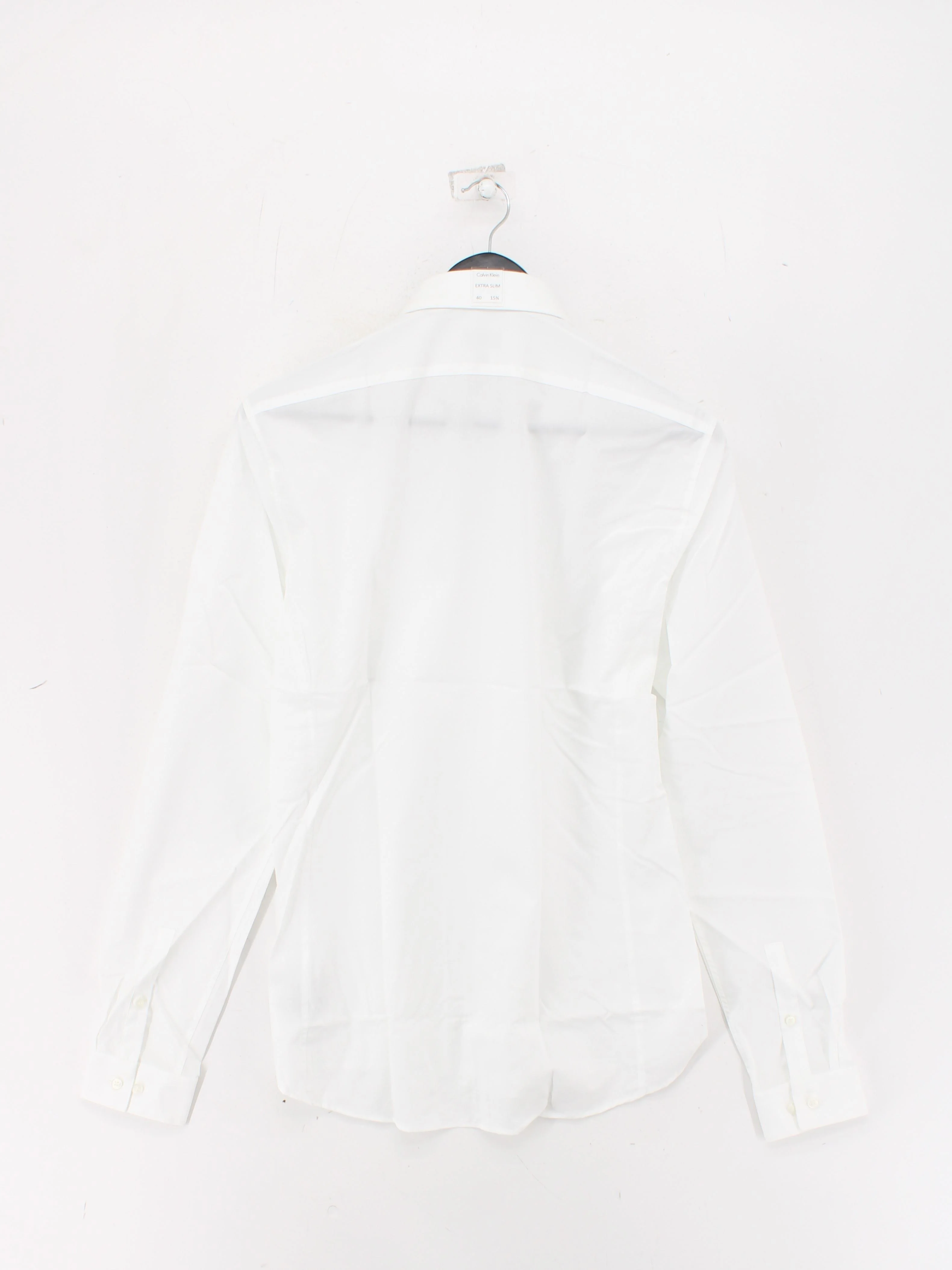Calvin Klein Men's Shirt Collar: 15.5 in White Cotton New with tags - Image 2