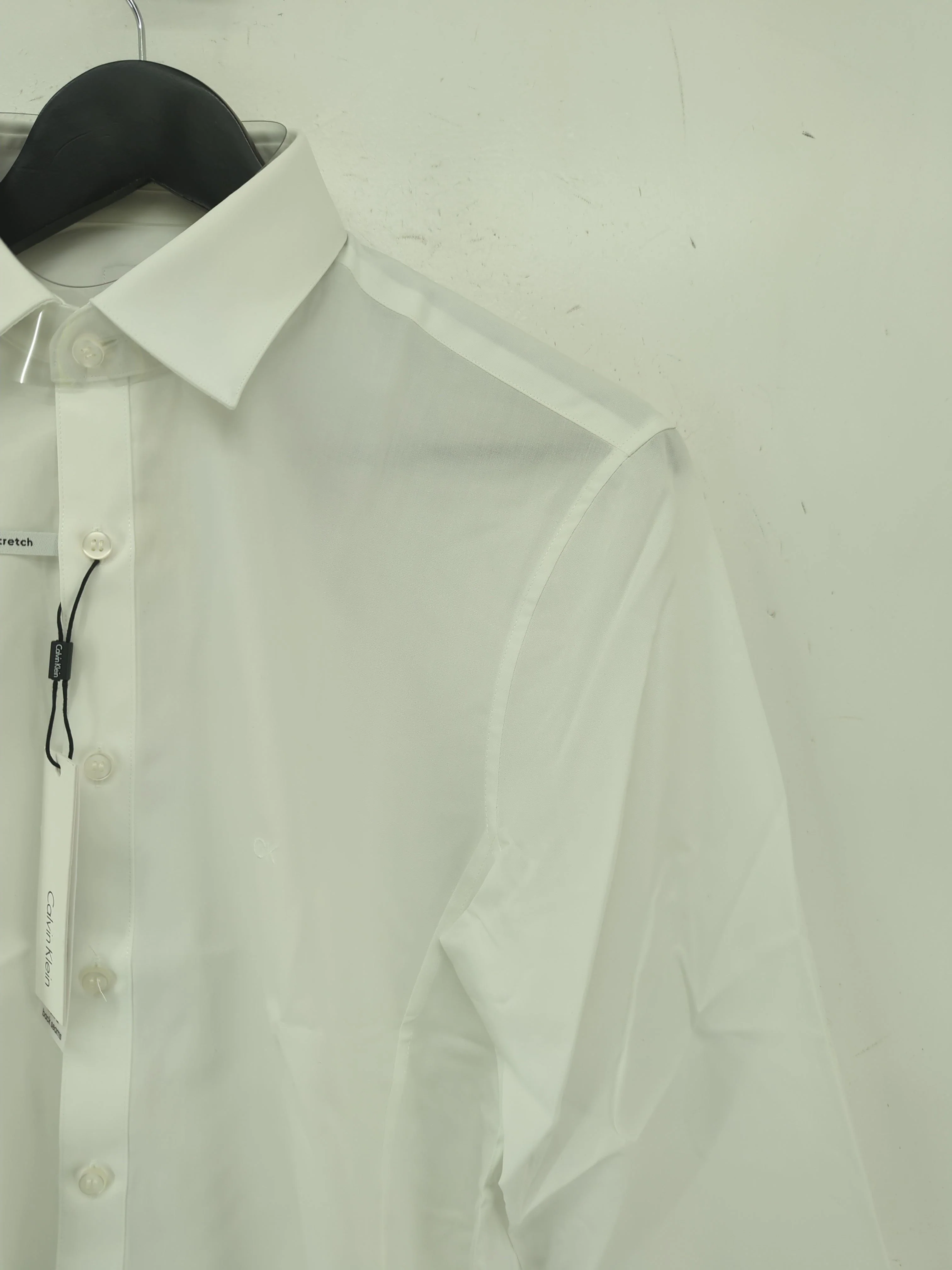Calvin Klein Men's Shirt Collar: 15.5 in White Cotton New with tags - Image 4