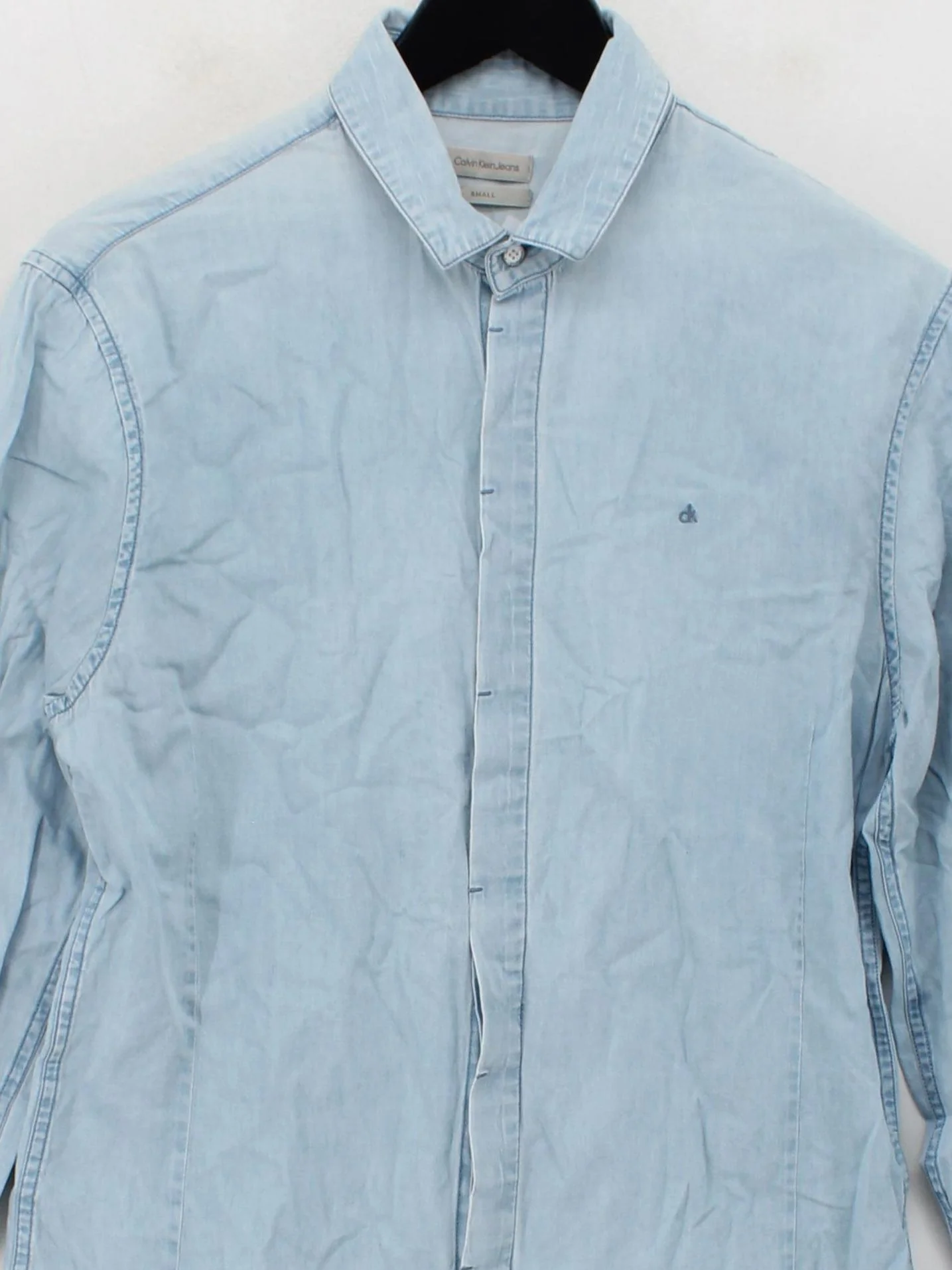 Calvin Klein Men's Shirt S Blue 100% Cotton Basic - Image 3