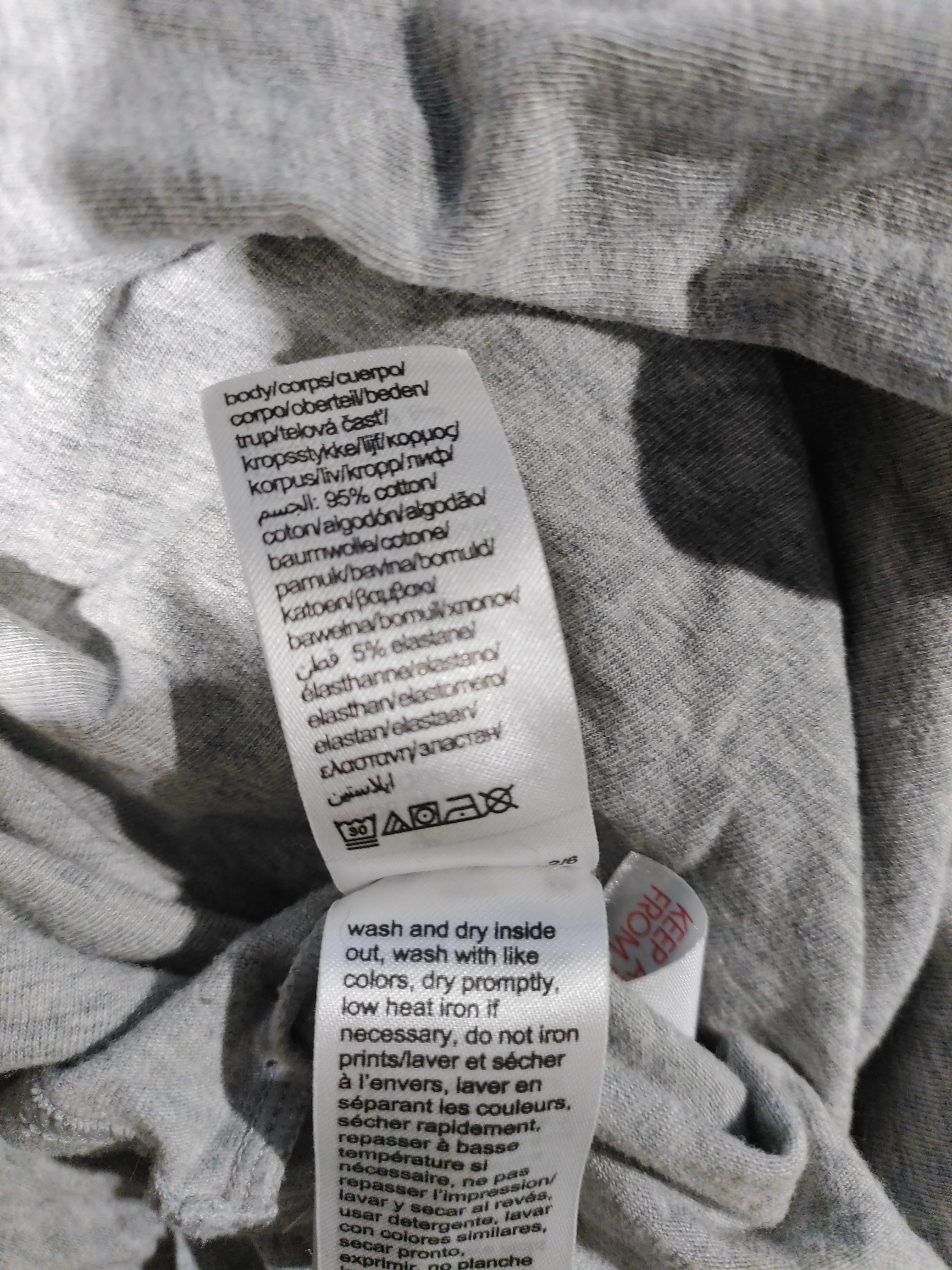 Calvin Klein Men's T-Shirt M Grey Cotton with Elastane Basic - Image 6