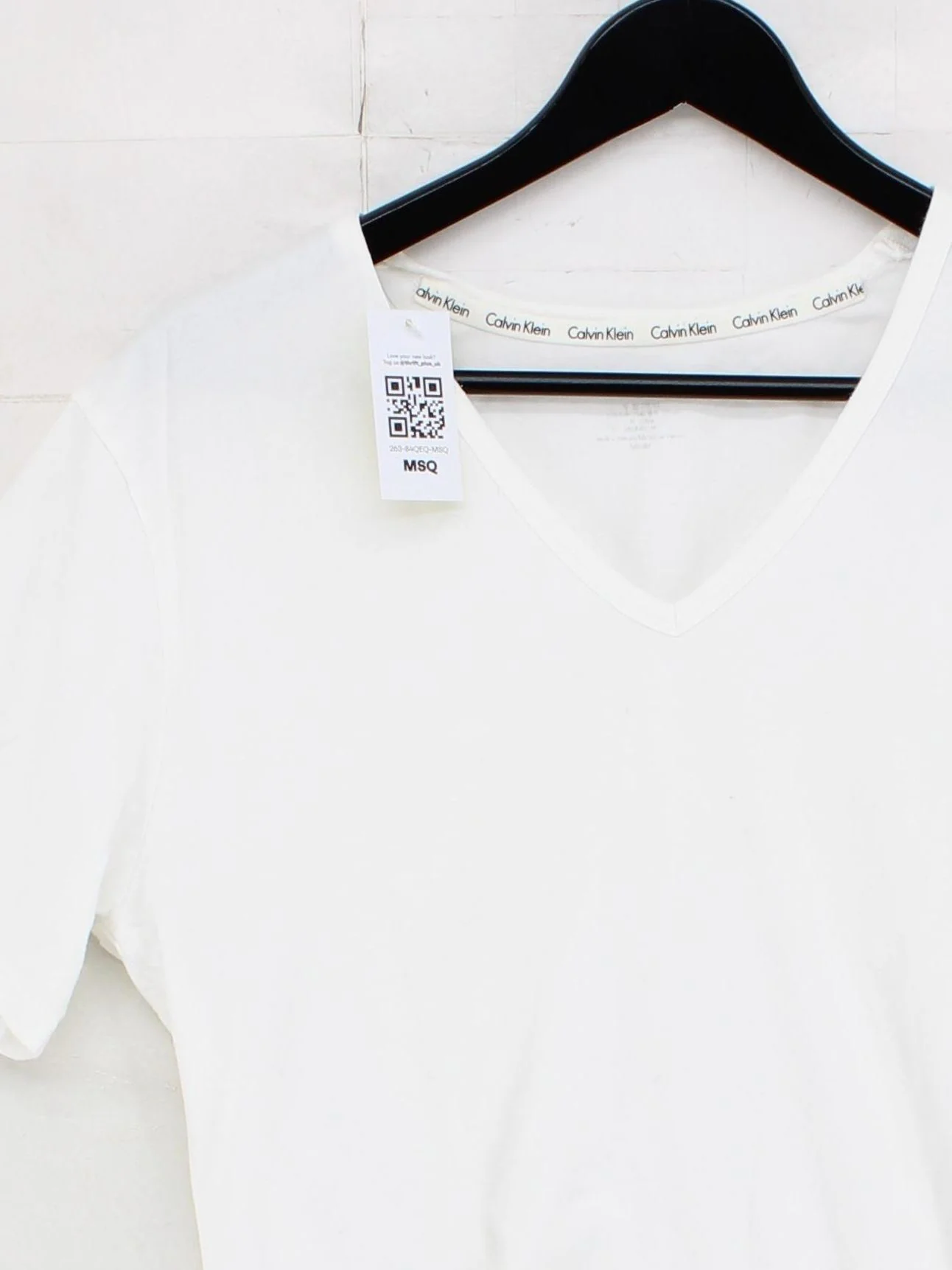 Calvin Klein Men's T-Shirt M White 100% Cotton Basic - Image 3