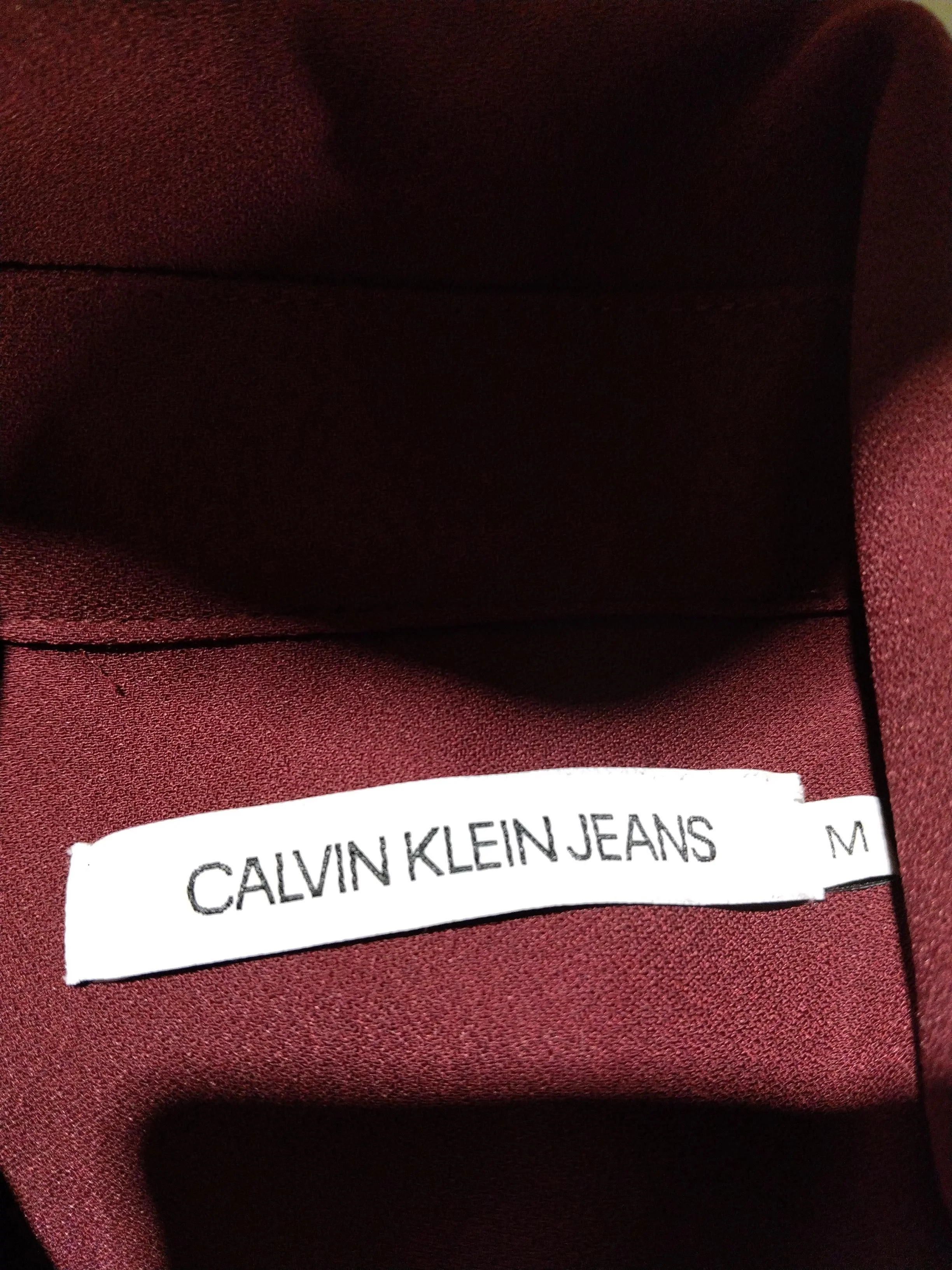 Calvin Klein Shirt Mini Dress M in Red - Image 5