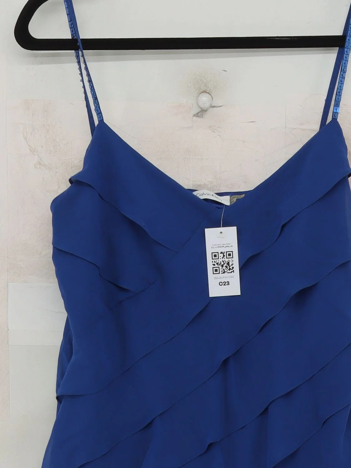Calvin Klein Slip Midi Dress in Blue - Image 3