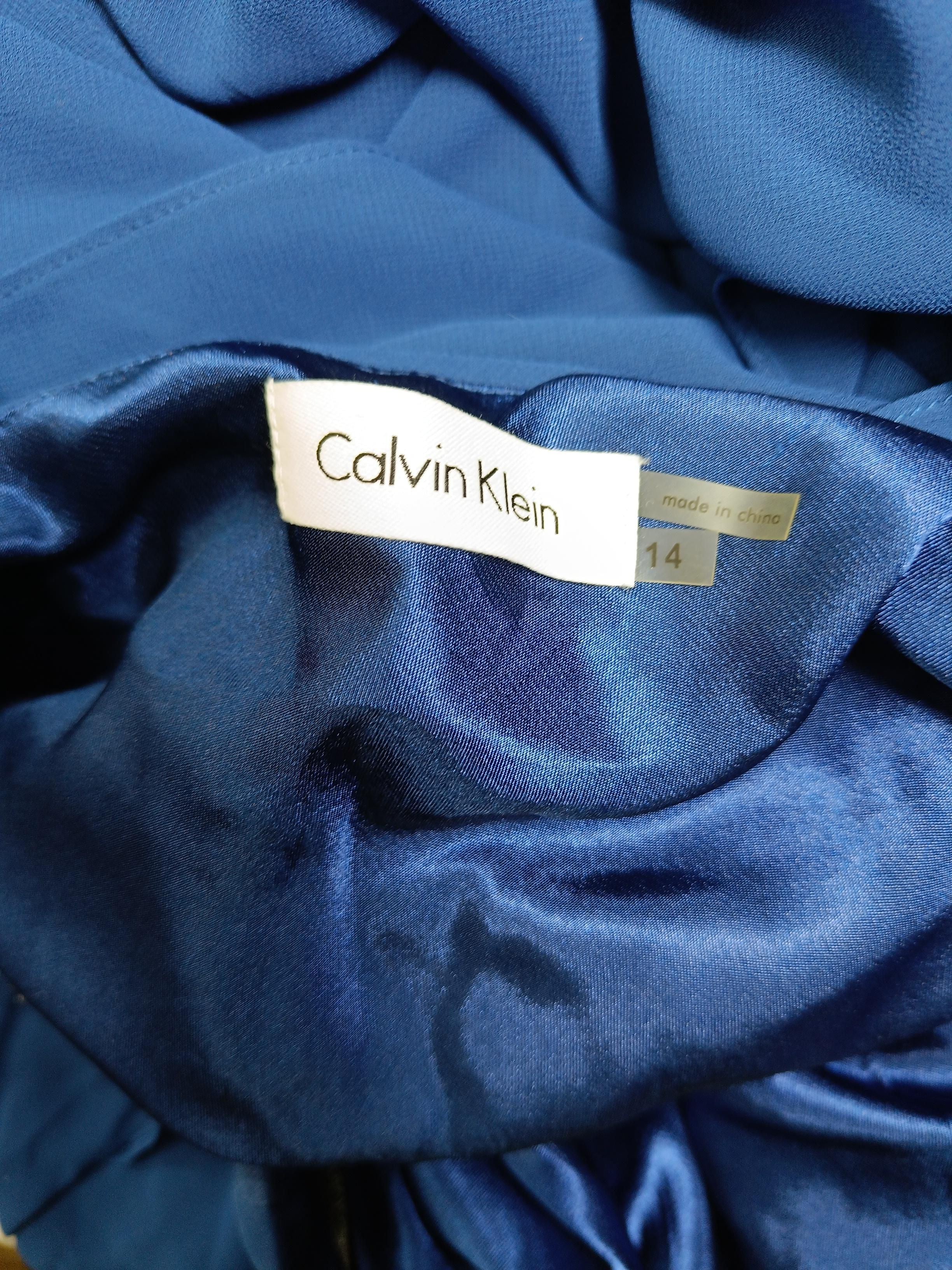 Calvin Klein Slip Midi Dress in Blue - Image 5