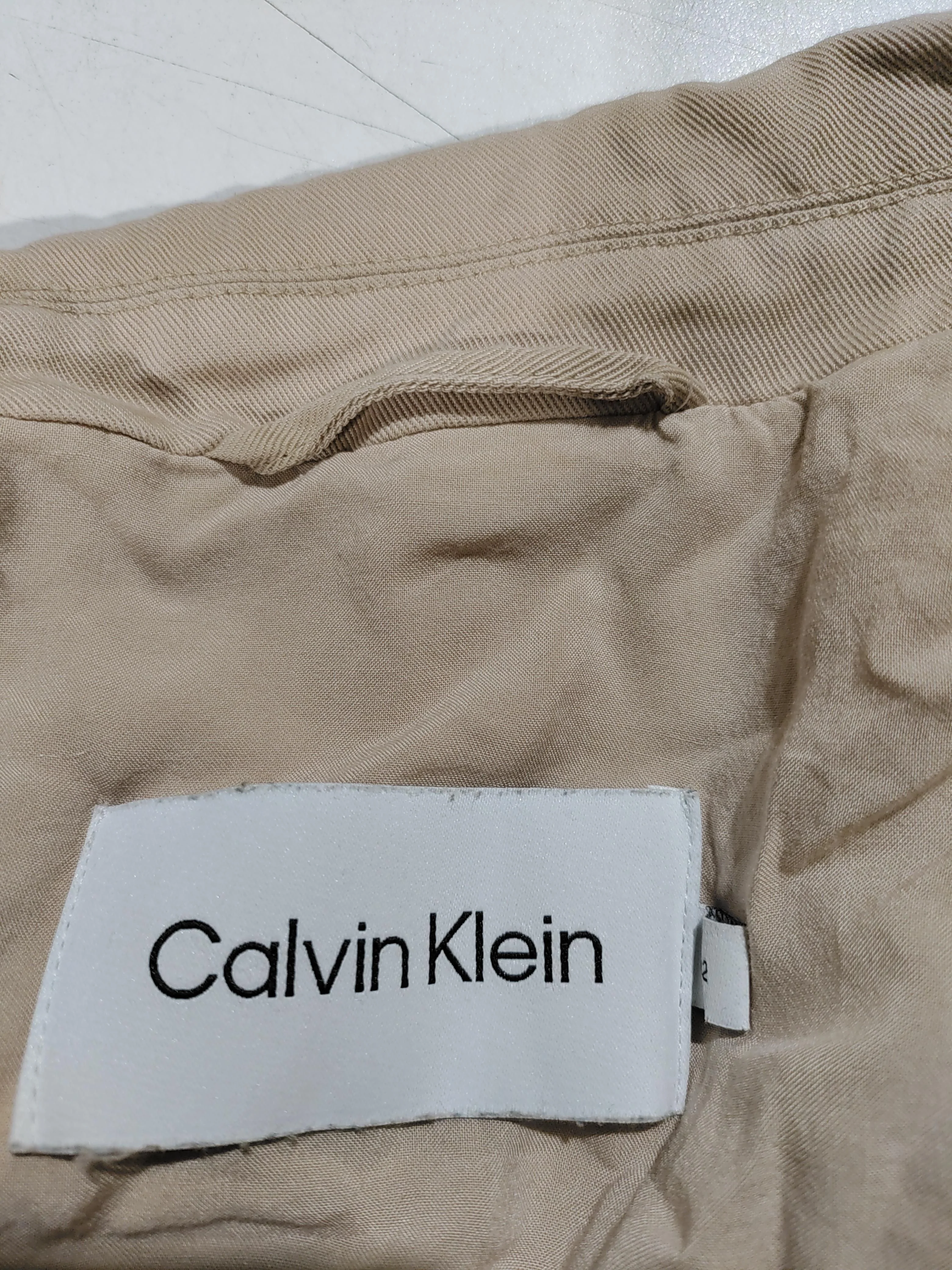 Calvin Klein Women's Blazer UK 14 Tan 100% Other Overcoat - Image 6