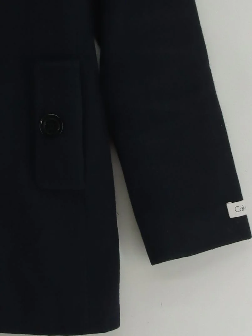 Calvin Klein Women's Coat M Blue Wool with Polyester Pea Coat - Image 4