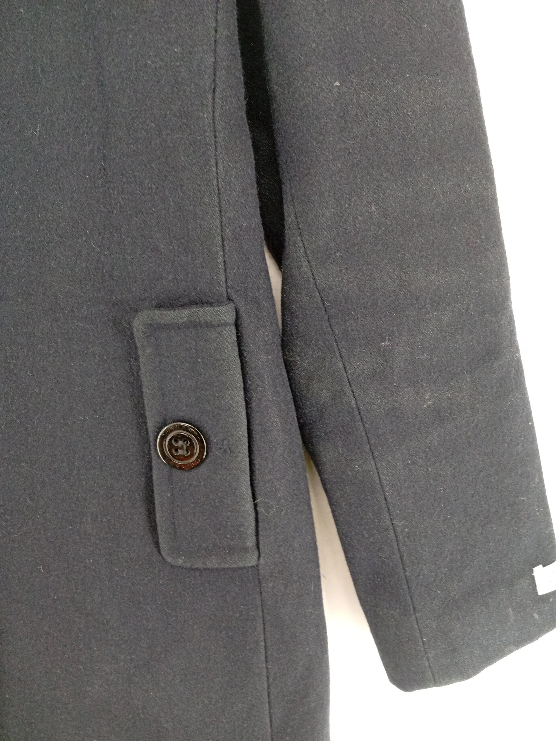 Calvin Klein Women's Coat M Blue Wool with Polyester Pea Coat - Image 5