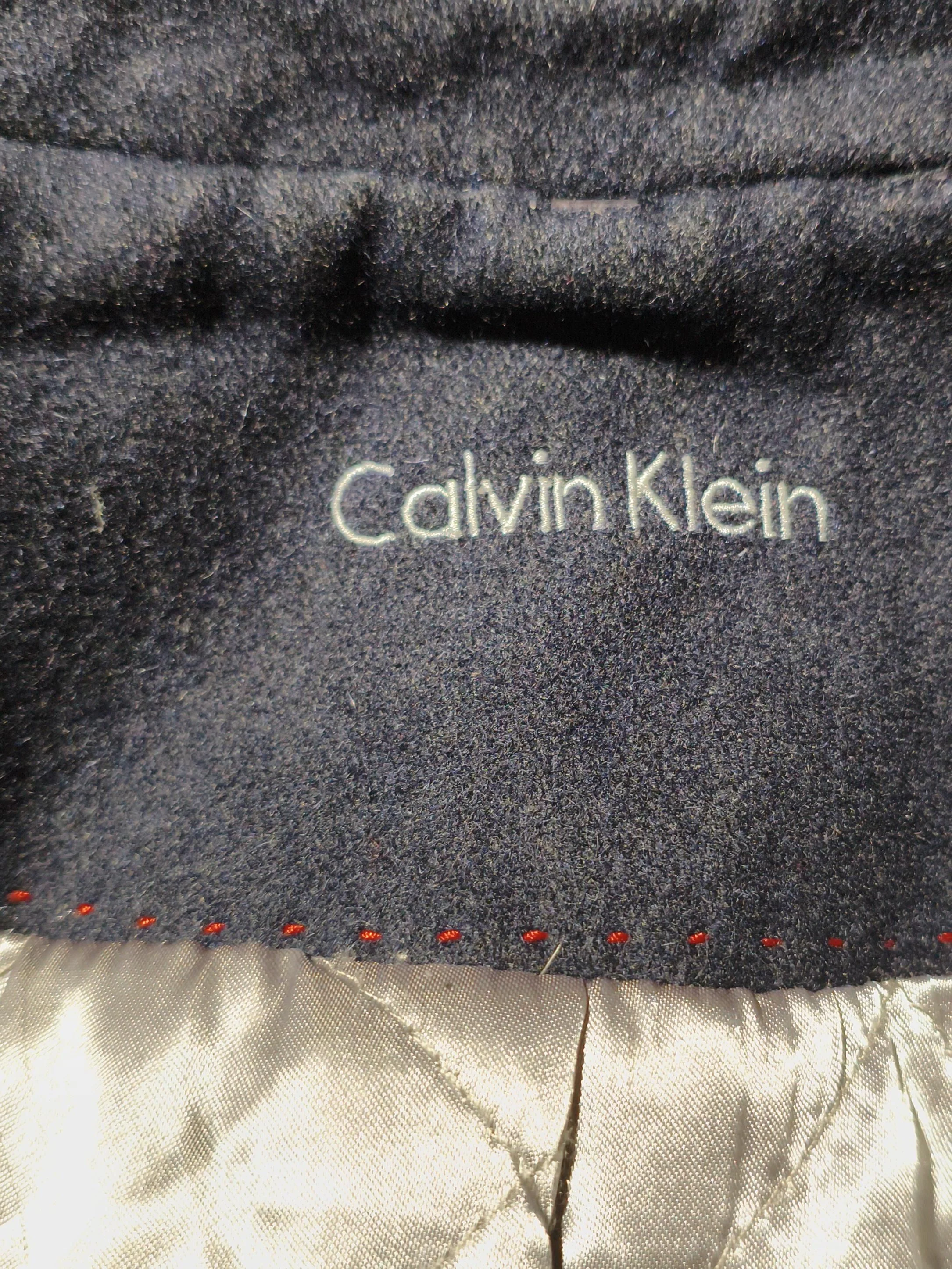 Calvin Klein Women's Coat M Blue Wool with Polyester Pea Coat - Image 6
