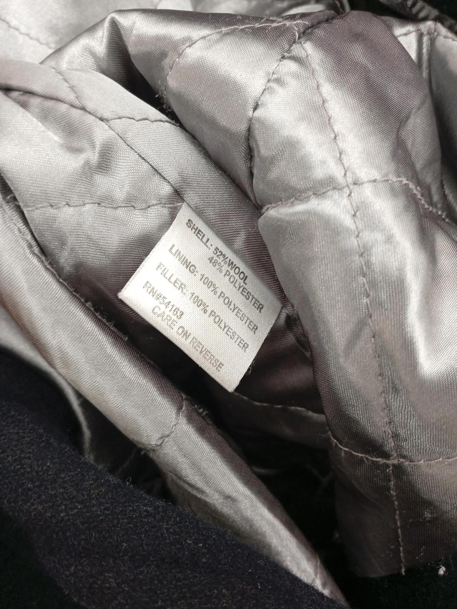 Calvin Klein Women's Coat M Blue Wool with Polyester Pea Coat - Image 9