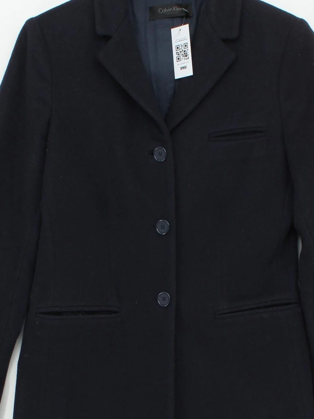 Calvin Klein Women's Coat UK 6 Blue Wool with Cashmere Overcoat - Image 3