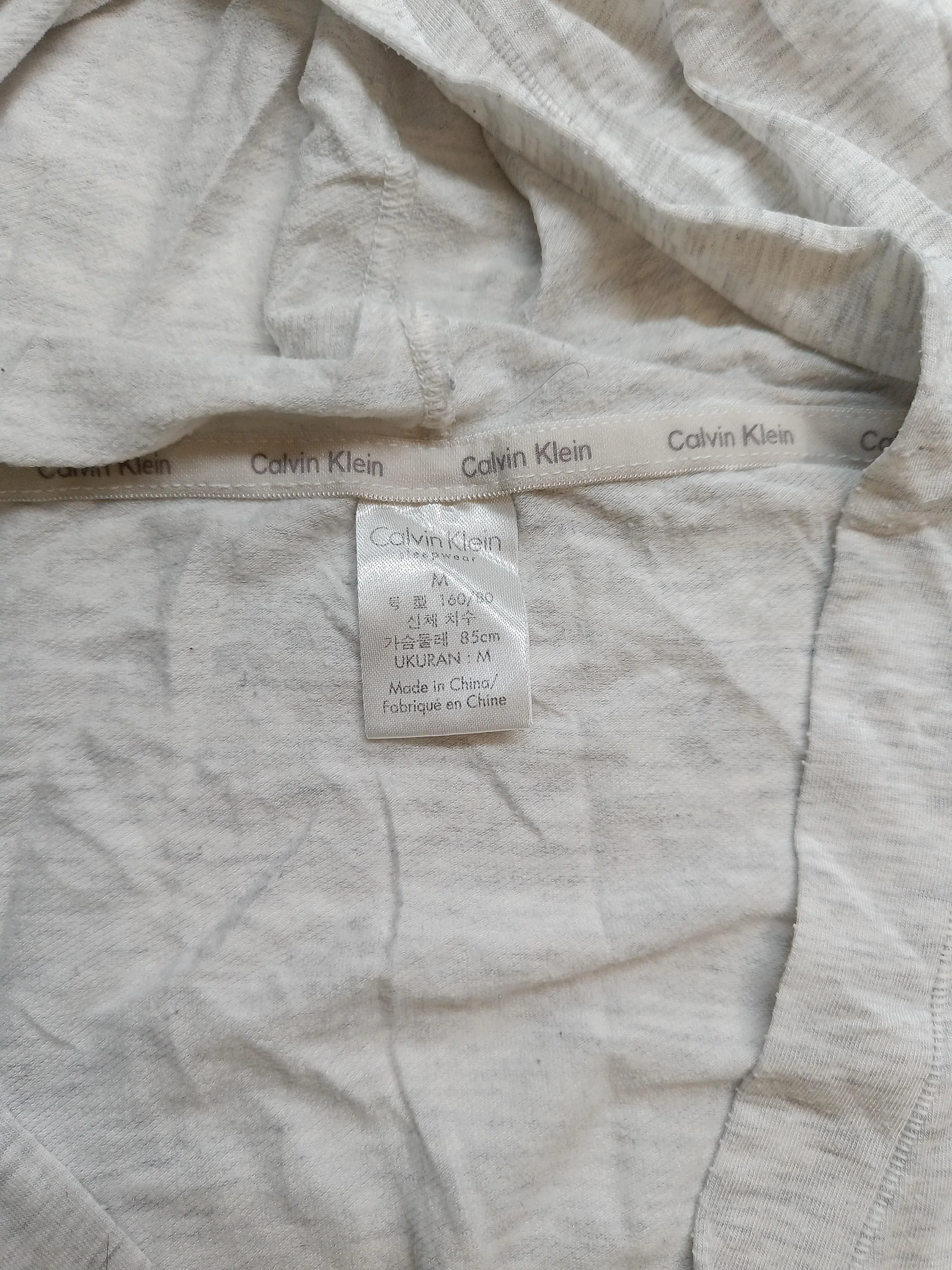 Calvin Klein Women's Hoodie M Grey Lyocell Modal with Elastane Pullover - Image 5