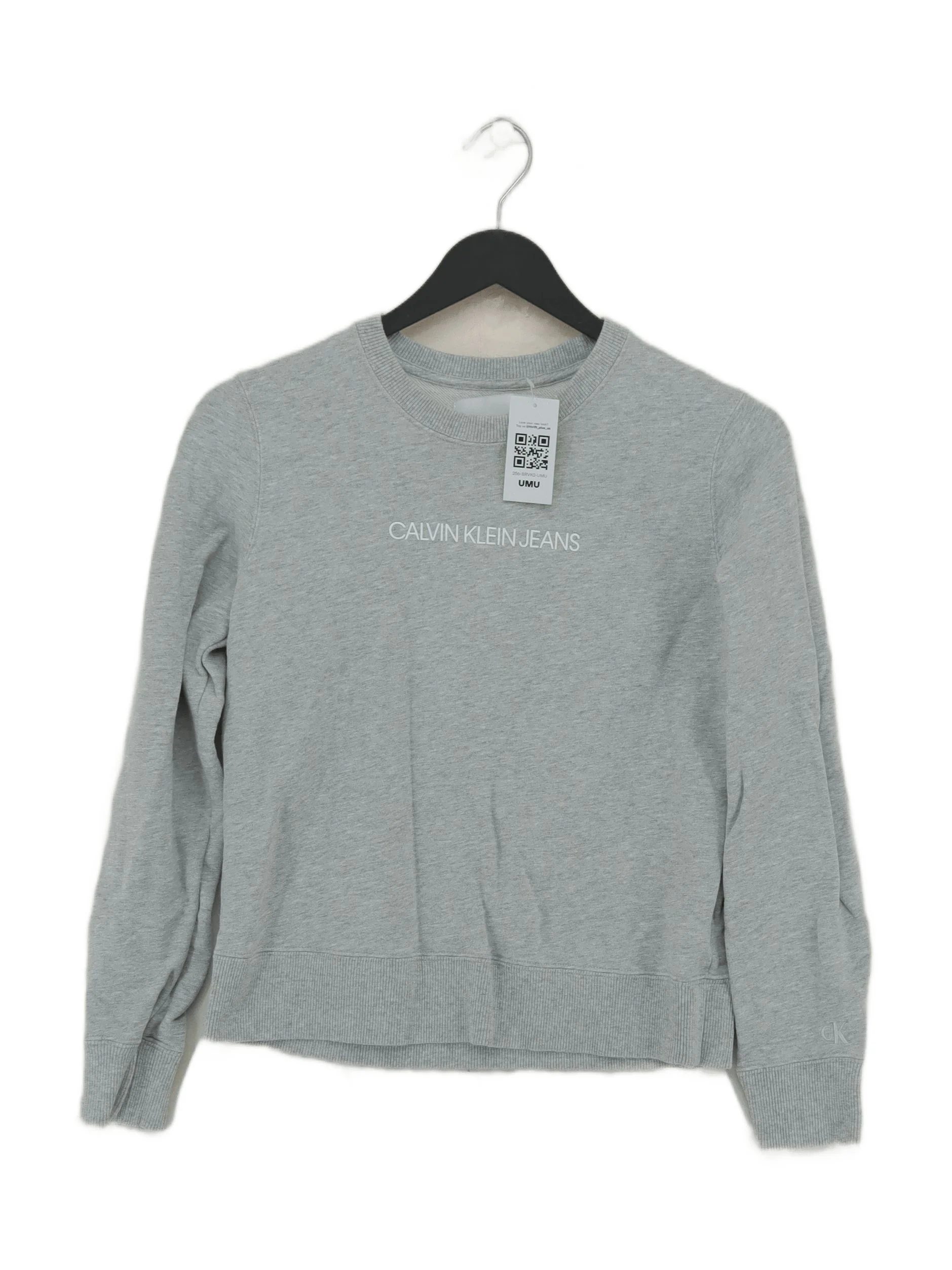 Calvin Klein Women's Hoodie XS Grey 100% Cotton Pullover