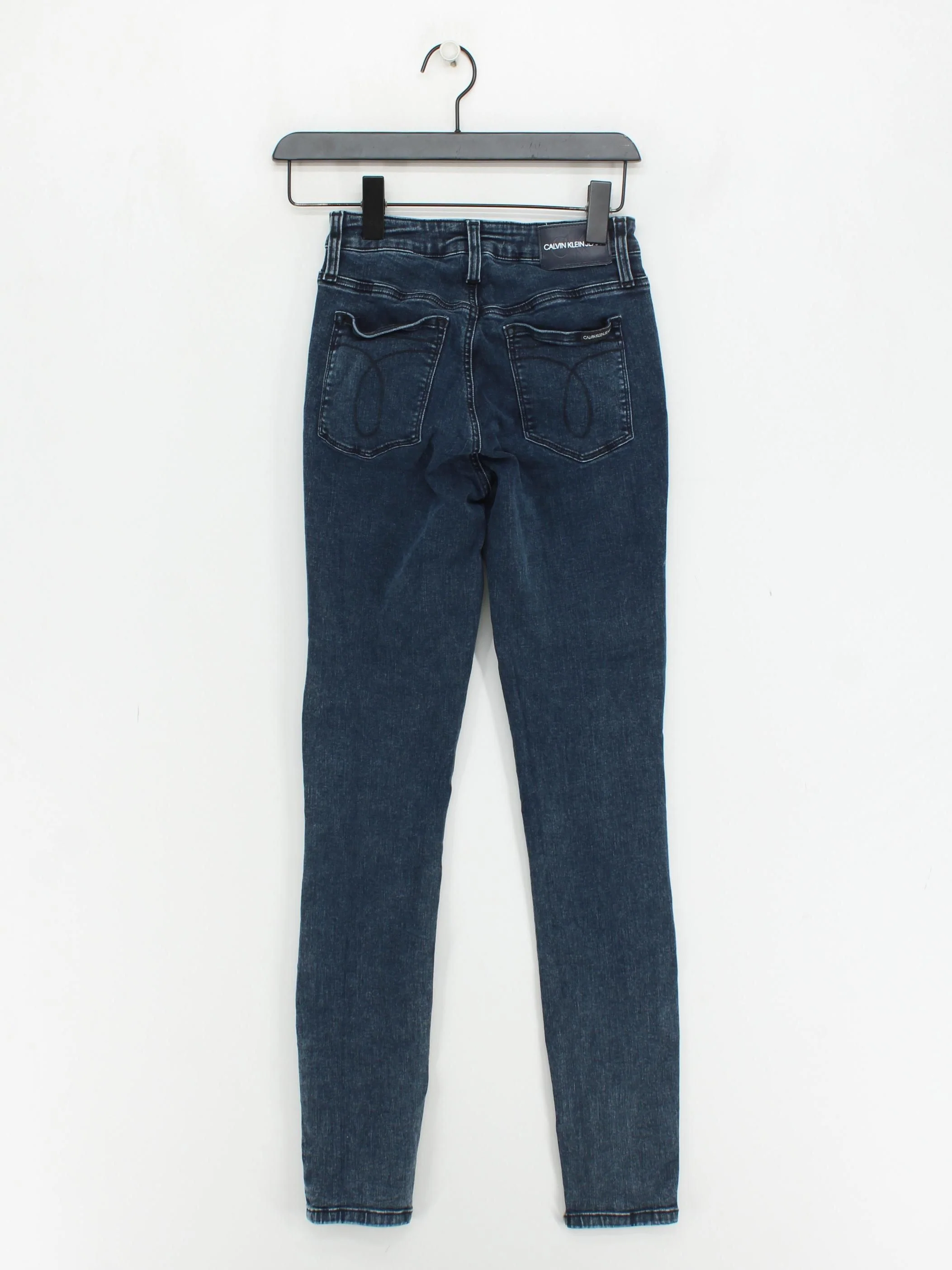 Calvin Klein Women's Jeans W 27 in Blue Cotton with Elastane Skinny - Image 2
