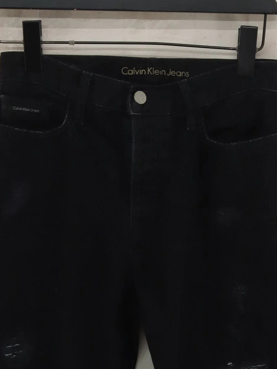 Calvin Klein Women's Jeans W 28 in; L 32 in Black 100% Cotton Straight - Image 3