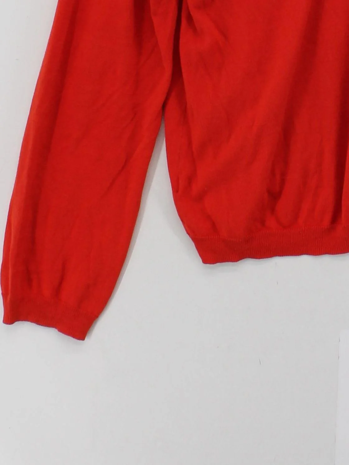Calvin Klein Women's Jumper L Red Silk with Cotton V-Neck Pullover - Image 4